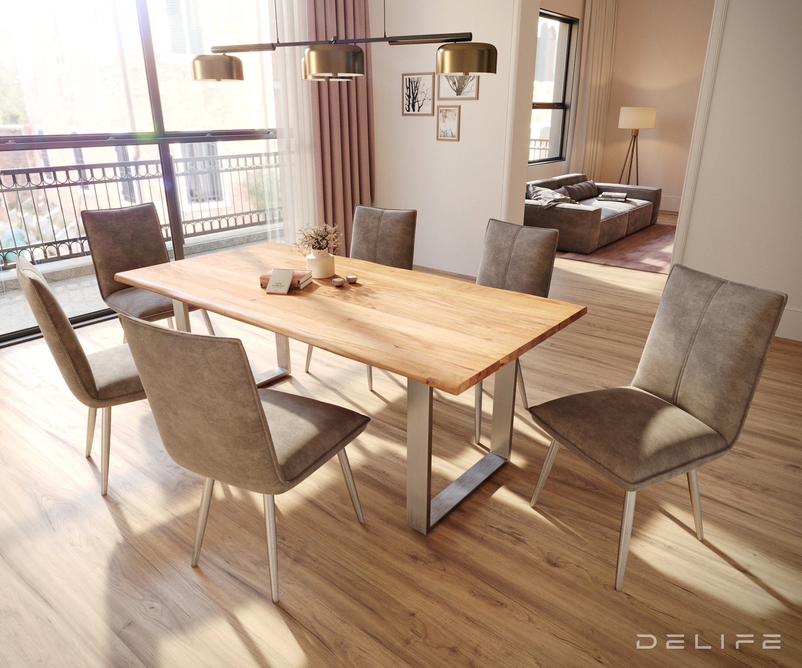 Jedilni stol Lelio, Material: Mikrofibra