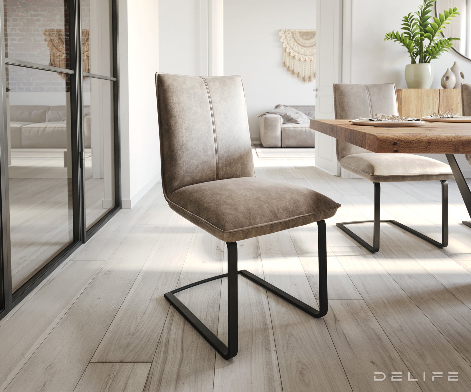 Jedilni stol Lelio, Material: Mikrofibra