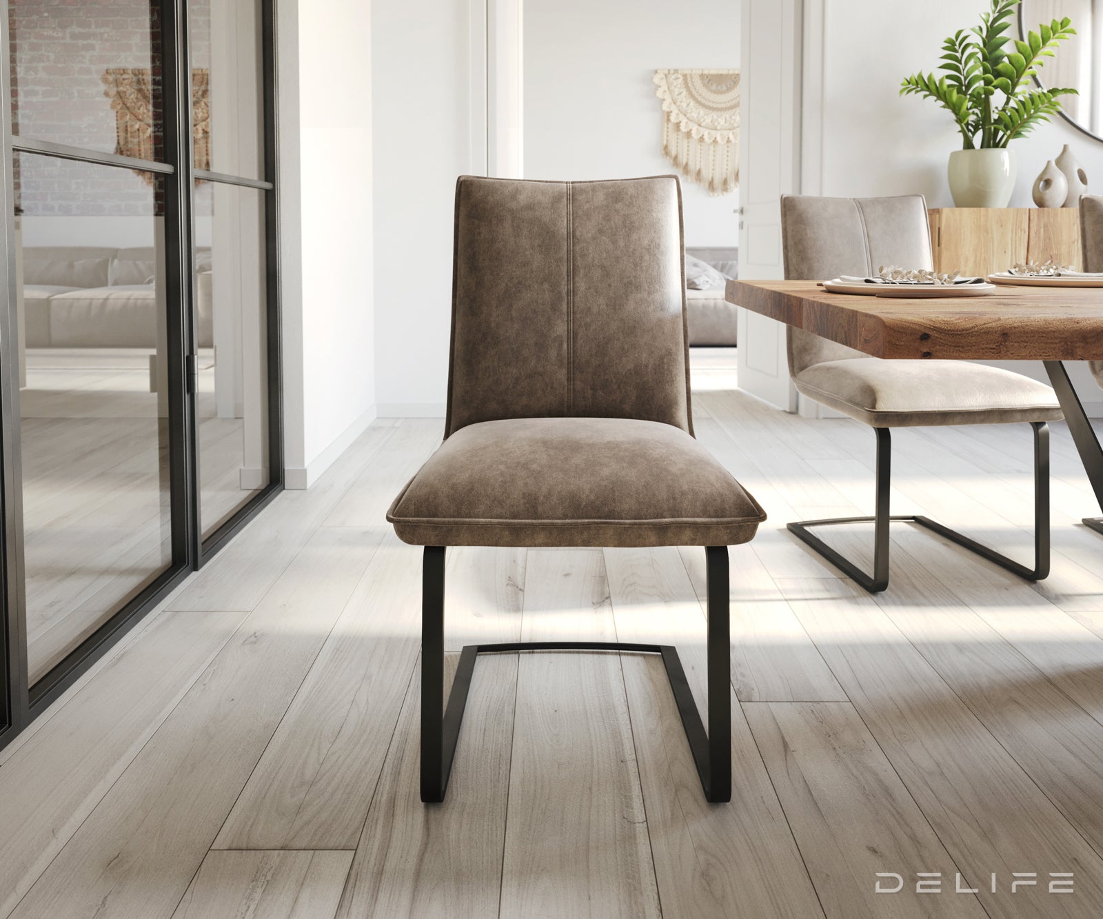 Jedilni stol Lelio, Material: Mikrofibra