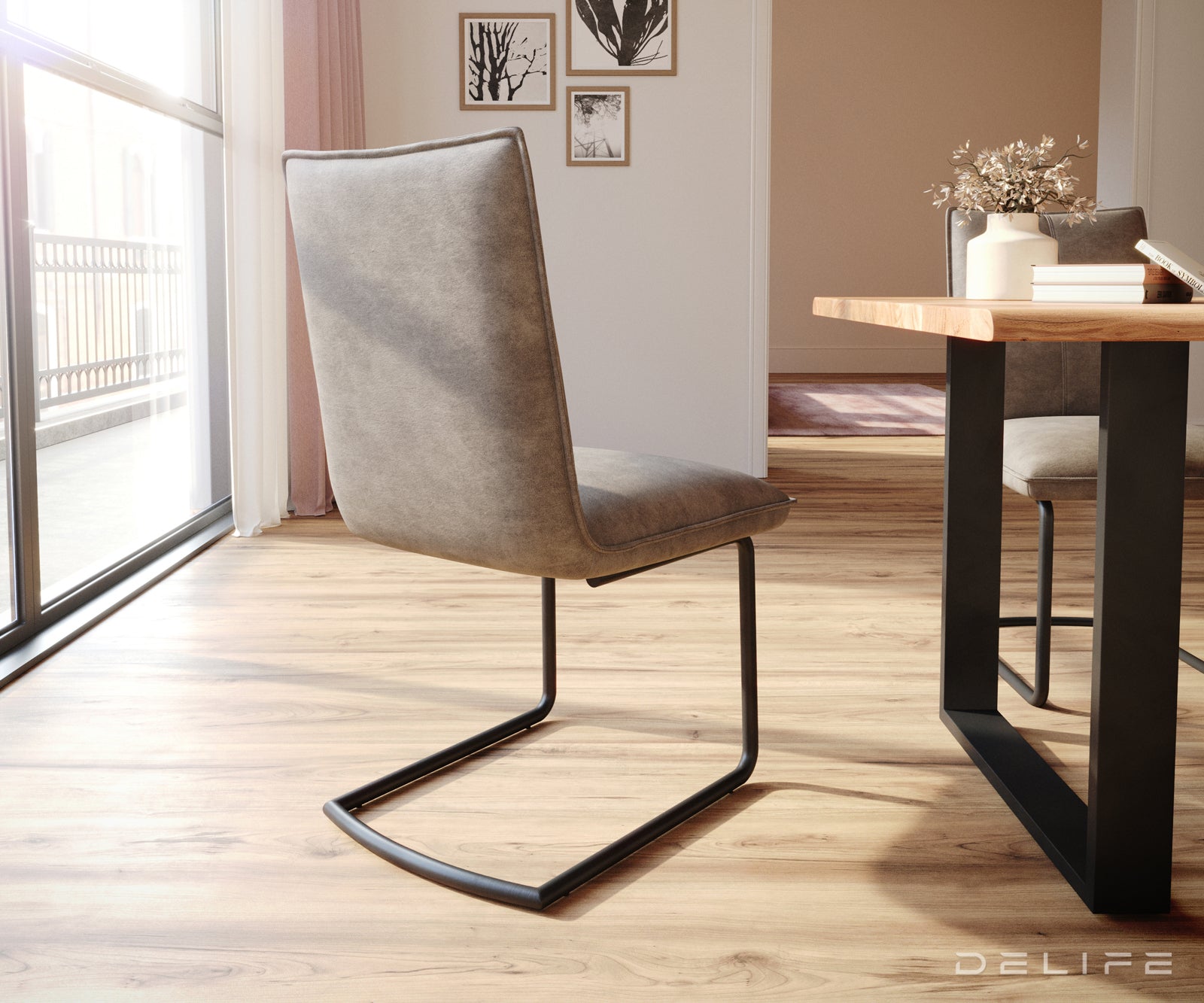 Jedilni stol Lelio, Material: Mikrofibra