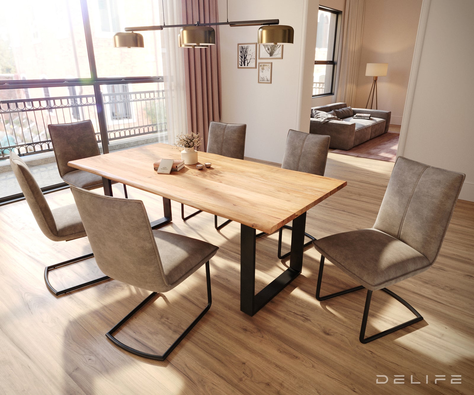 Jedilni stol Lelio, Material: Mikrofibra