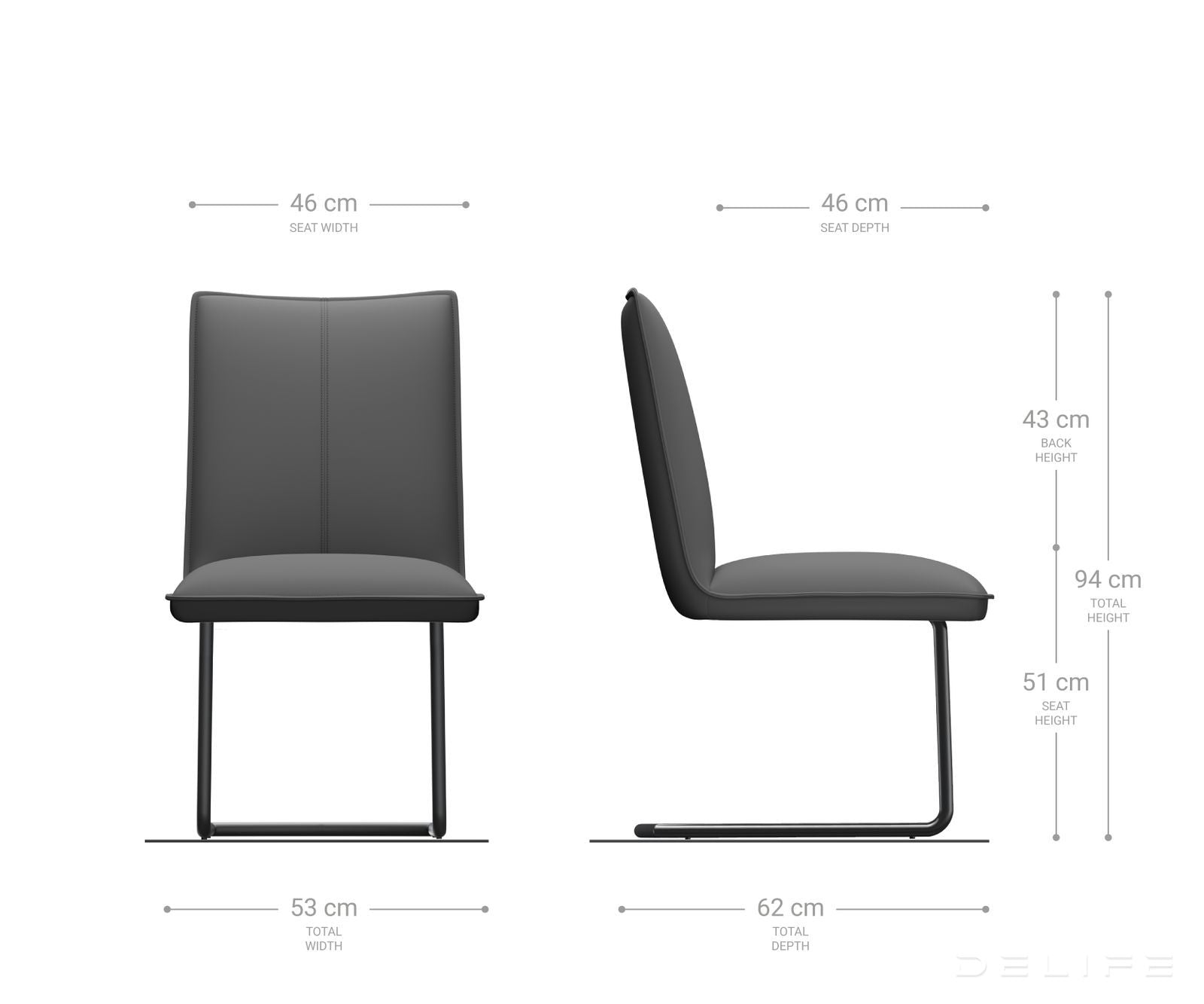 Jedilni stol Lelio, Material: Mikrofibra