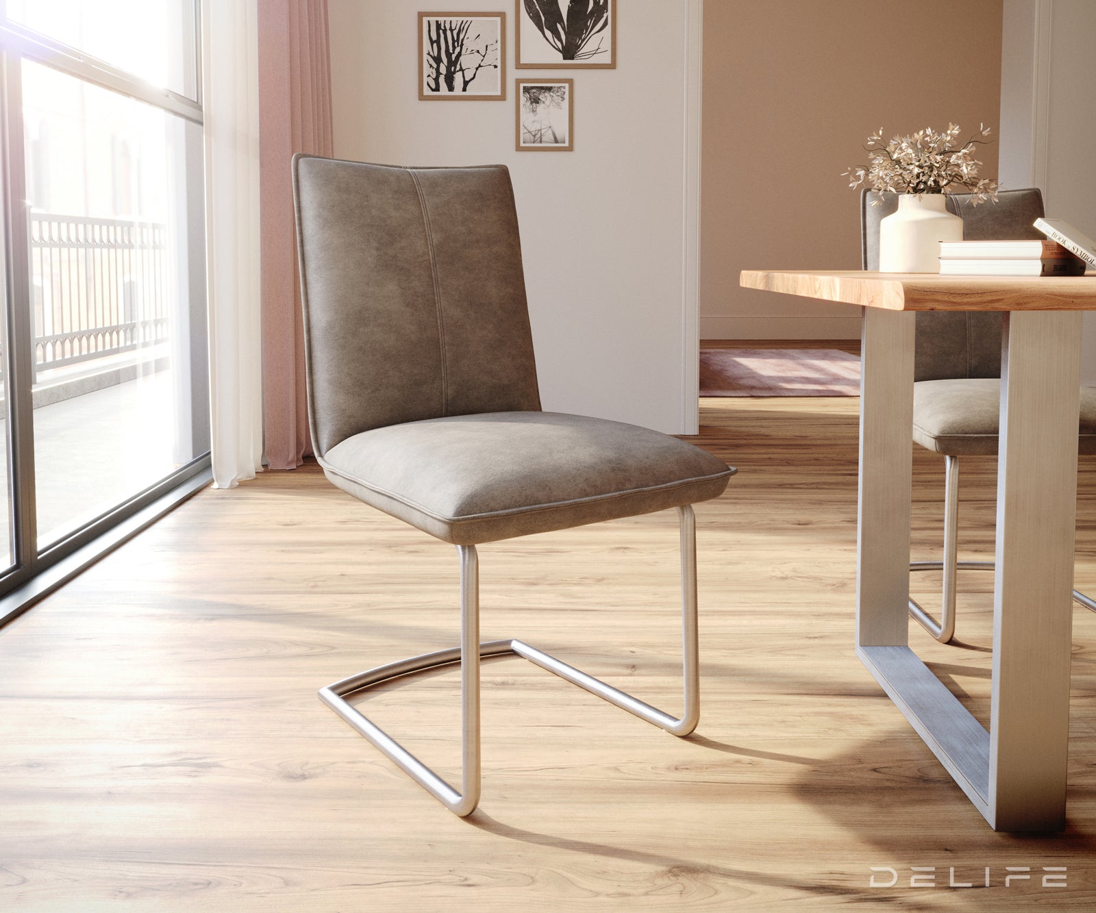 Jedilni stol Lelio, Material: Mikrofibra