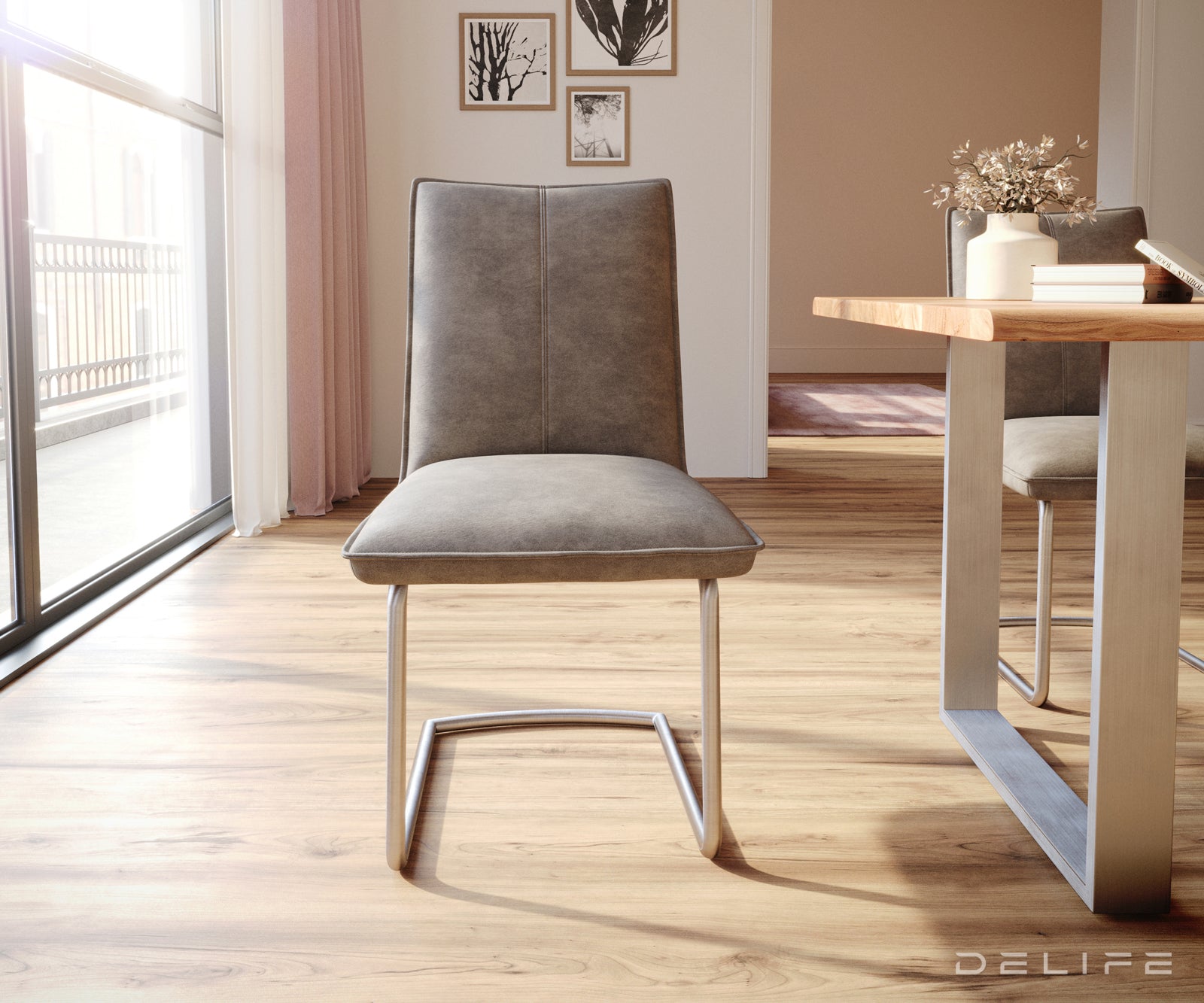 Jedilni stol Lelio, Material: Mikrofibra