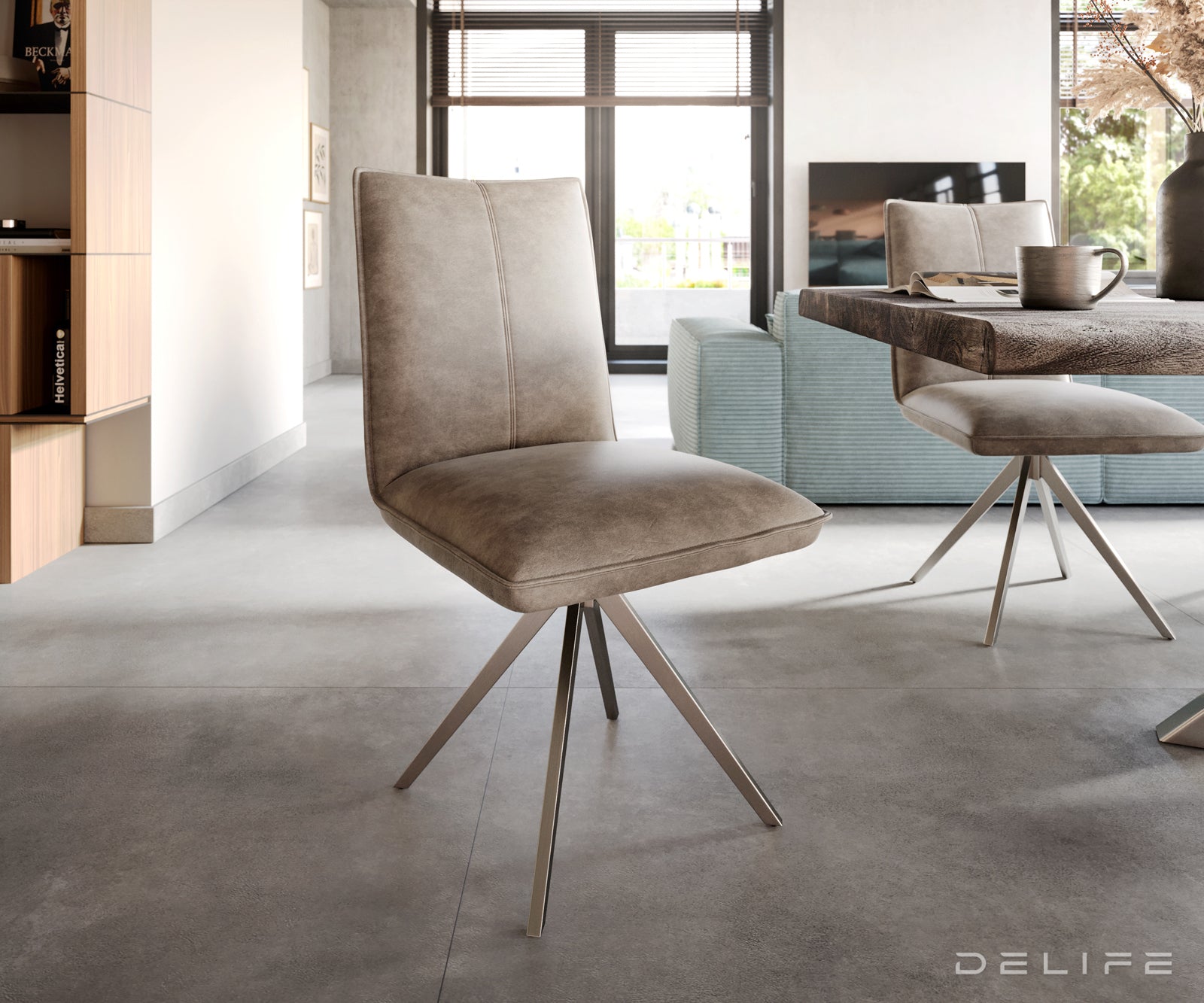 Jedilni stol Lelio, Material: Mikrofibra