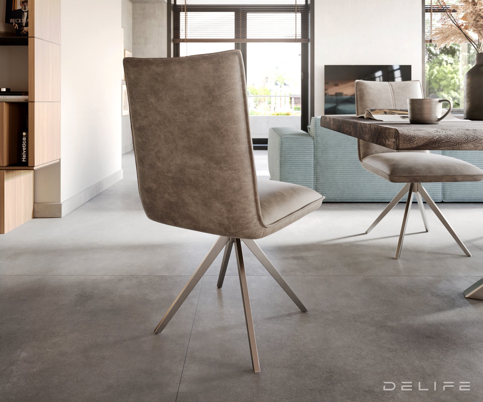 Jedilni stol Lelio, Material: Mikrofibra