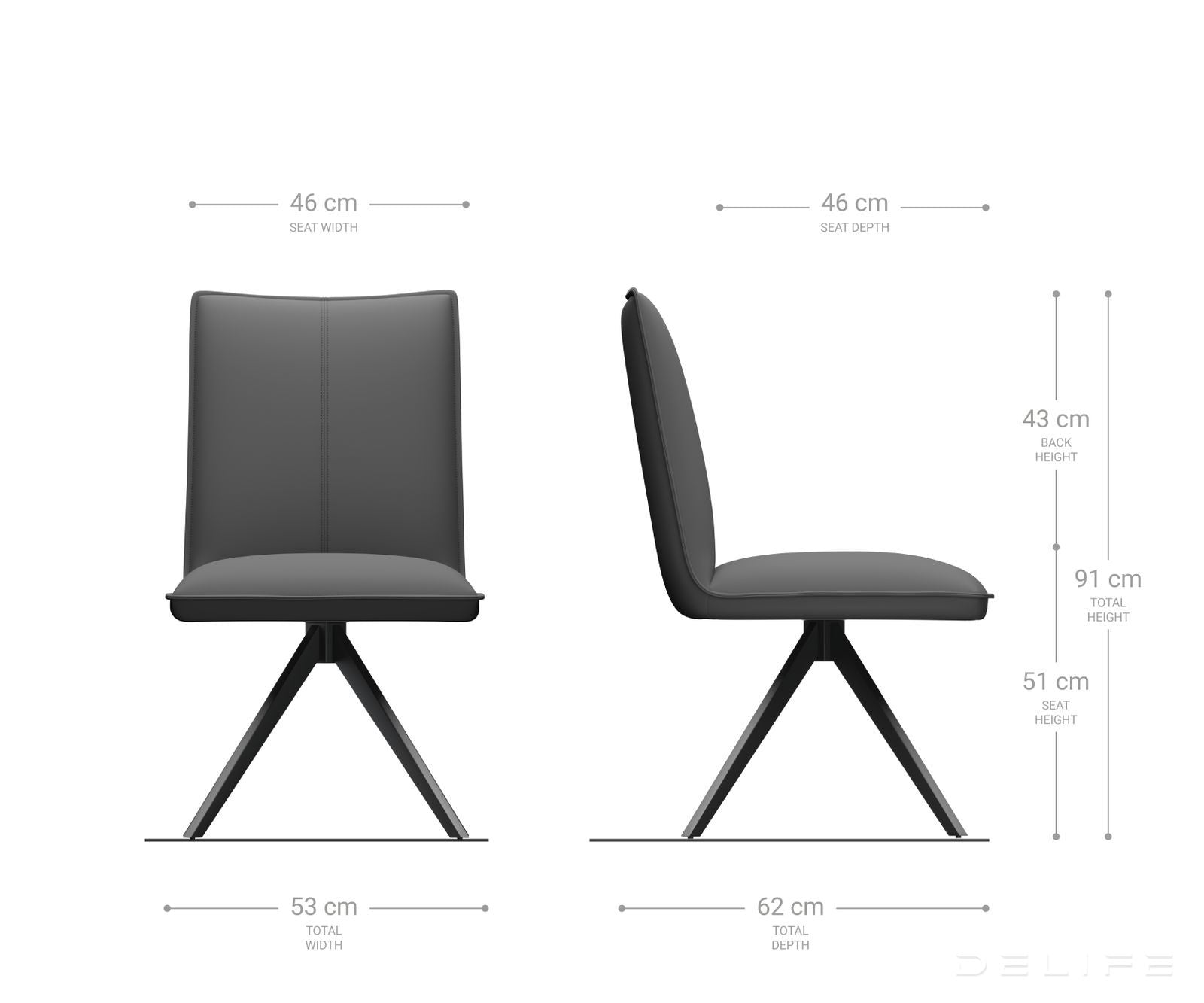 Jedilni stol Lelio, Material: Mikrofibra