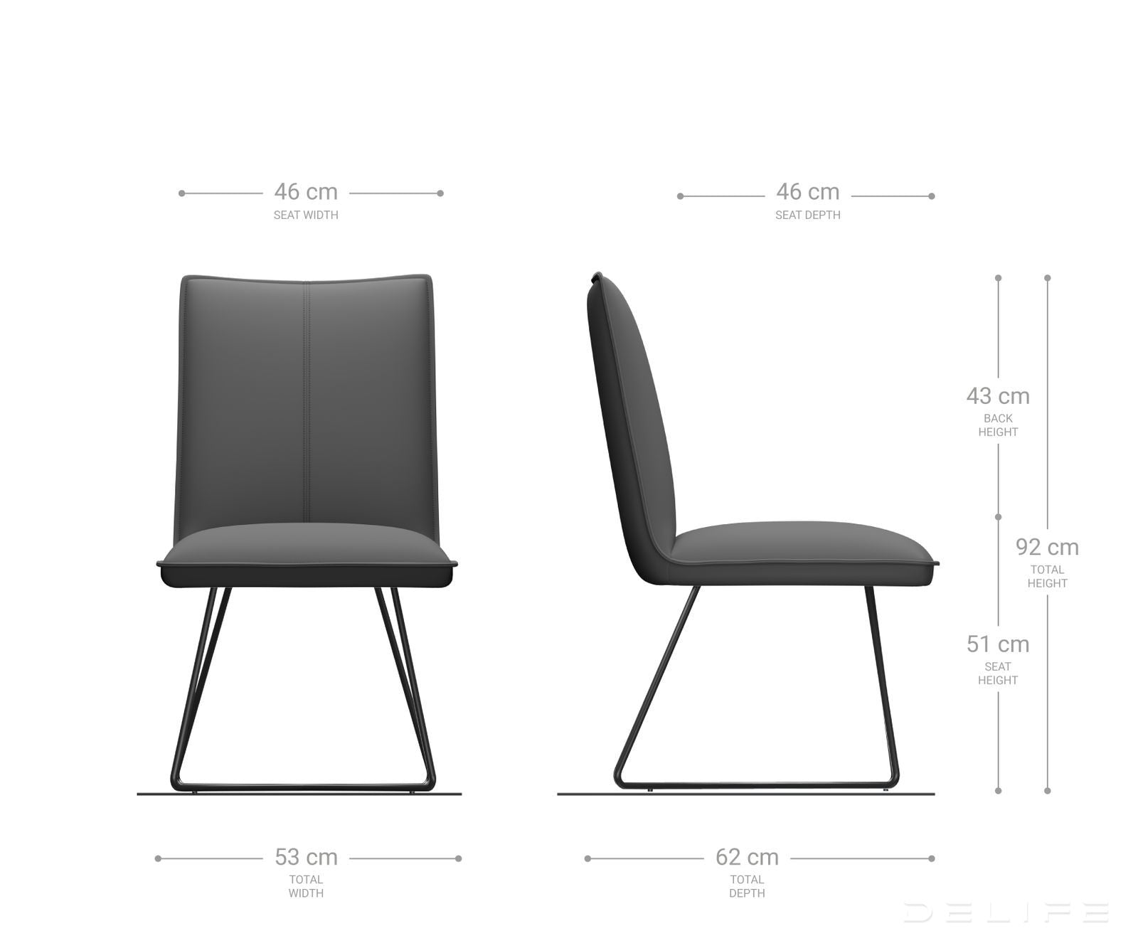 Jedilni stol Lelio, Material: Mikrofibra