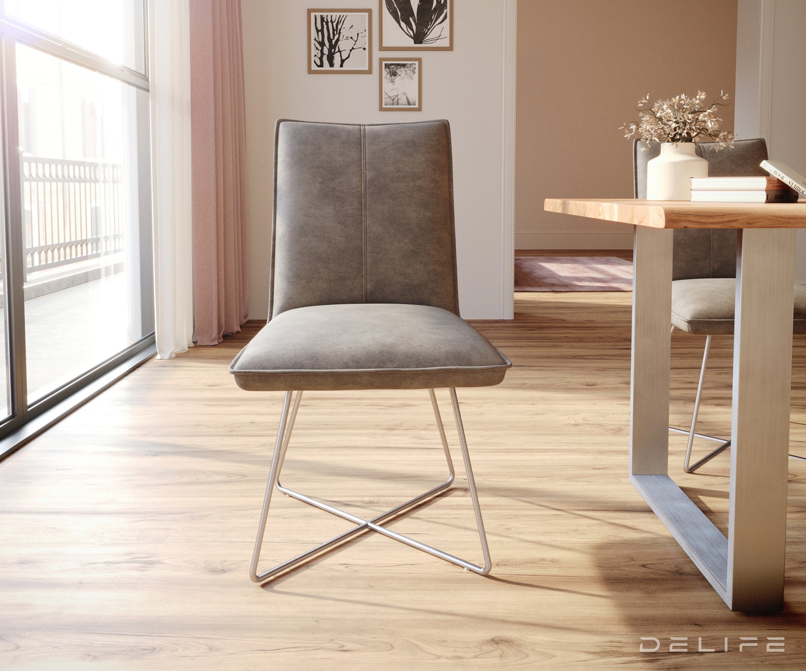 Jedilni stol Lelio, Material: Mikrofibra