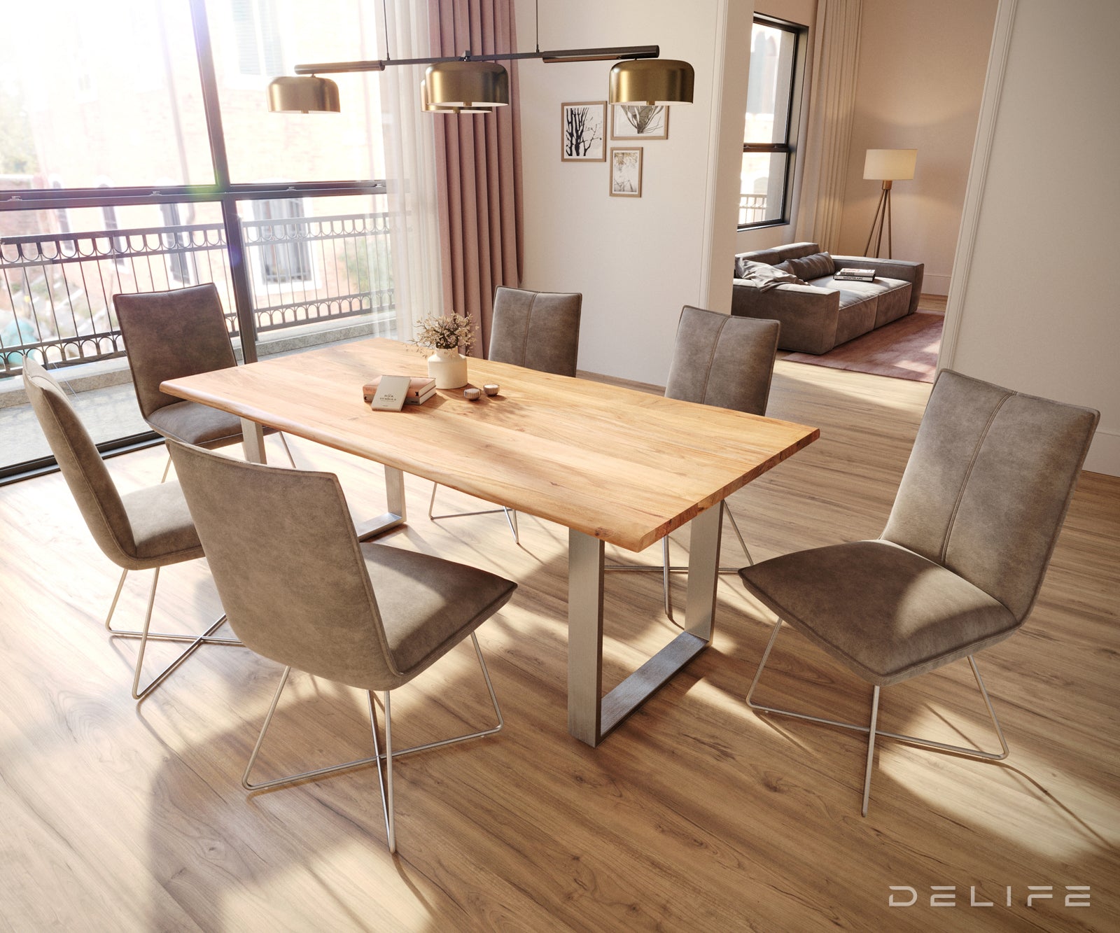 Jedilni stol Lelio, Material: Mikrofibra