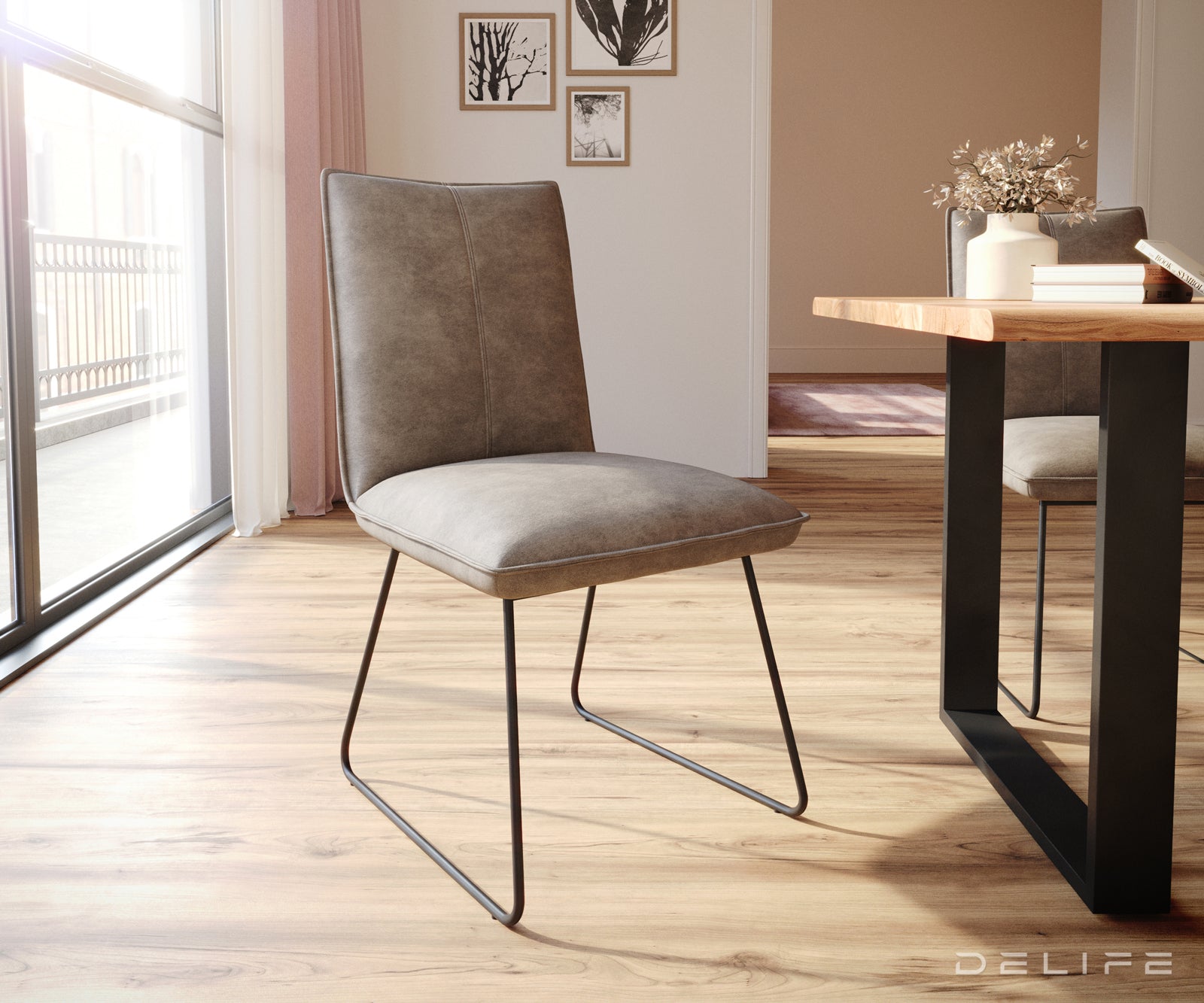 Jedilni stol Lelio, Material: Mikrofibra