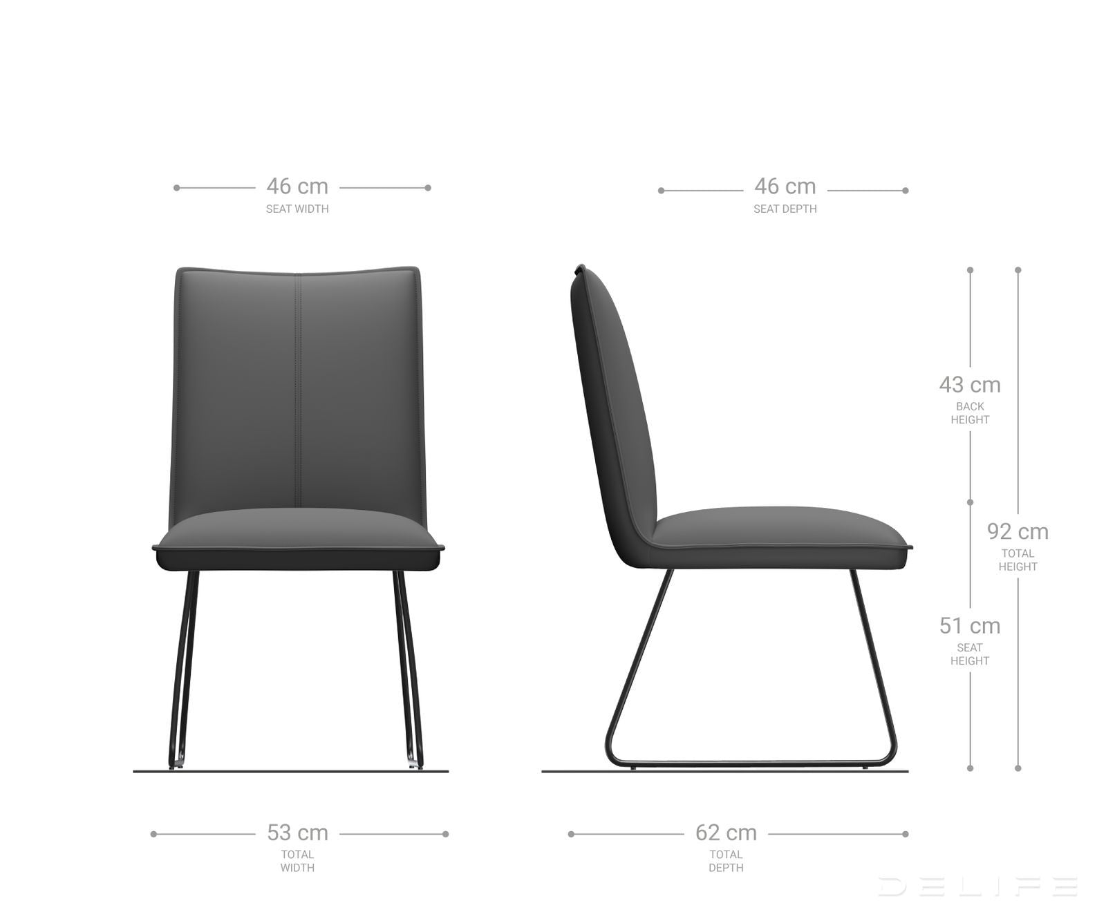 Jedilni stol Lelio, Material: Mikrofibra