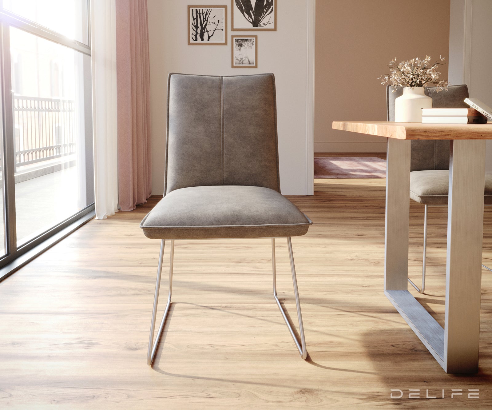 Jedilni stol Lelio, Material: Mikrofibra