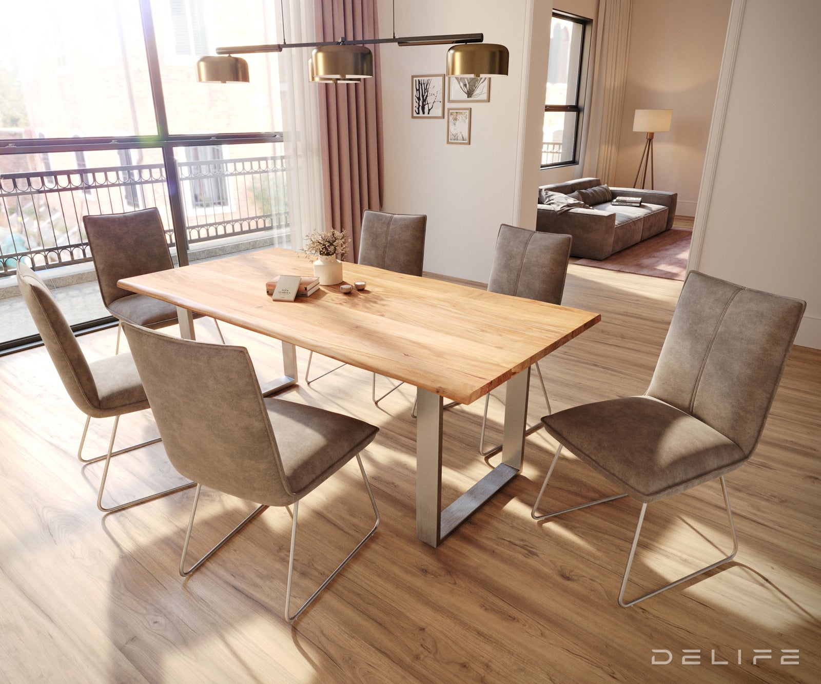 Jedilni stol Lelio, Material: Mikrofibra