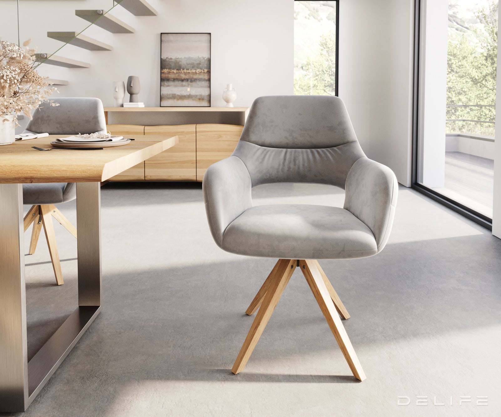 Jedilni stol Yago, Material: Žamet