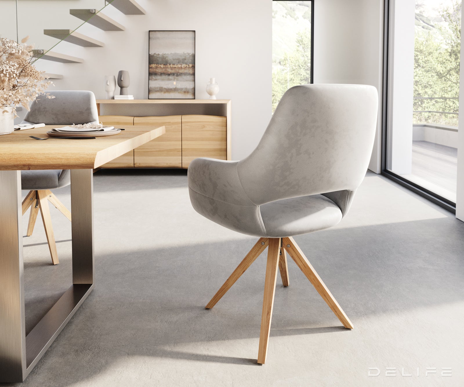 Jedilni stol Yago, Material: Žamet