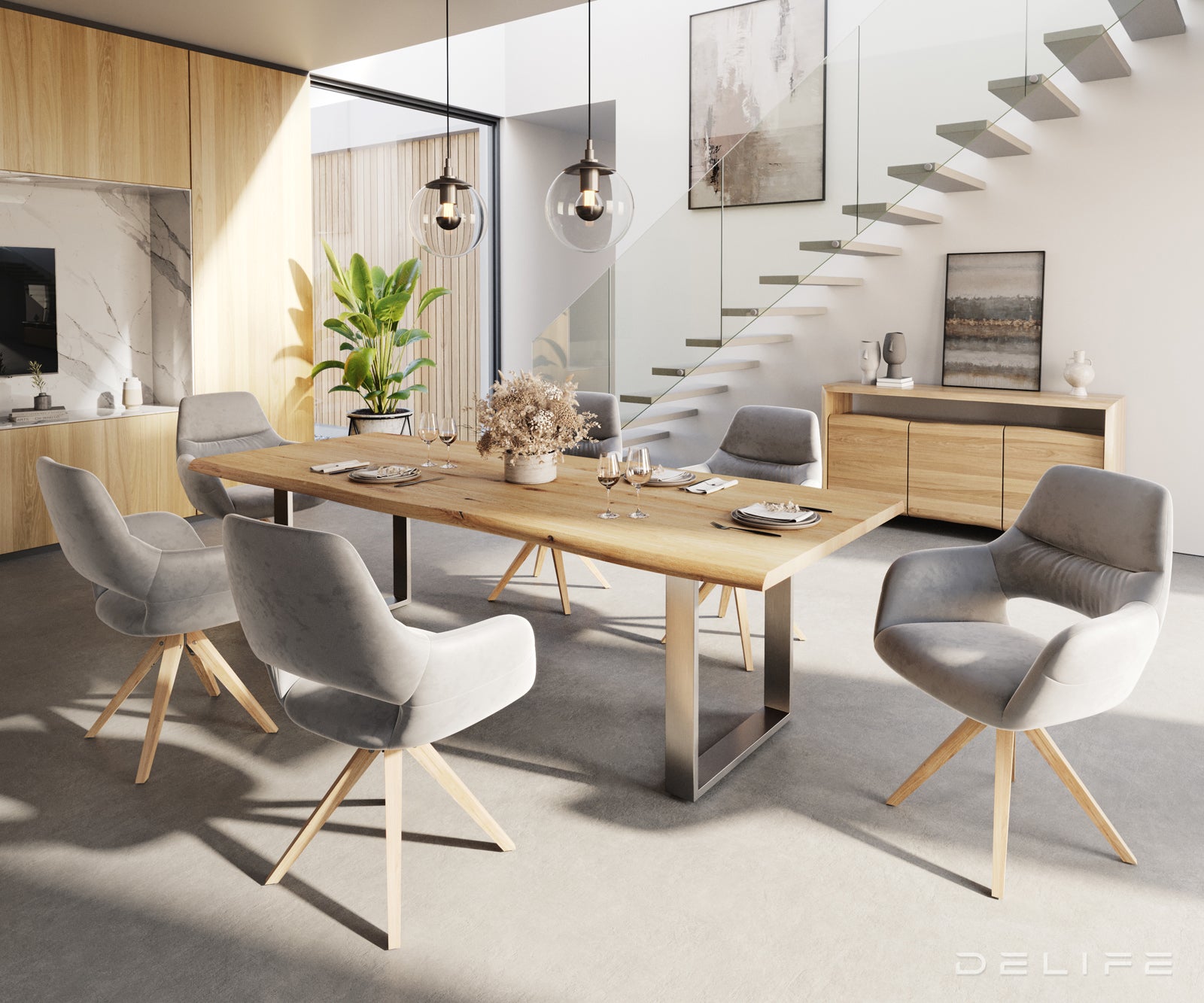 Jedilni stol Yago, Material: Žamet