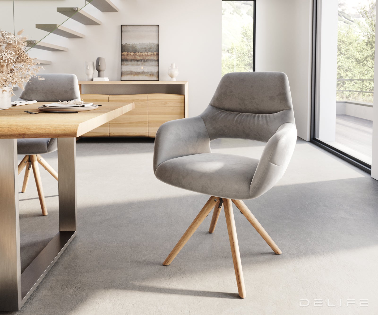 Jedilni stol Yago, Material: Žamet