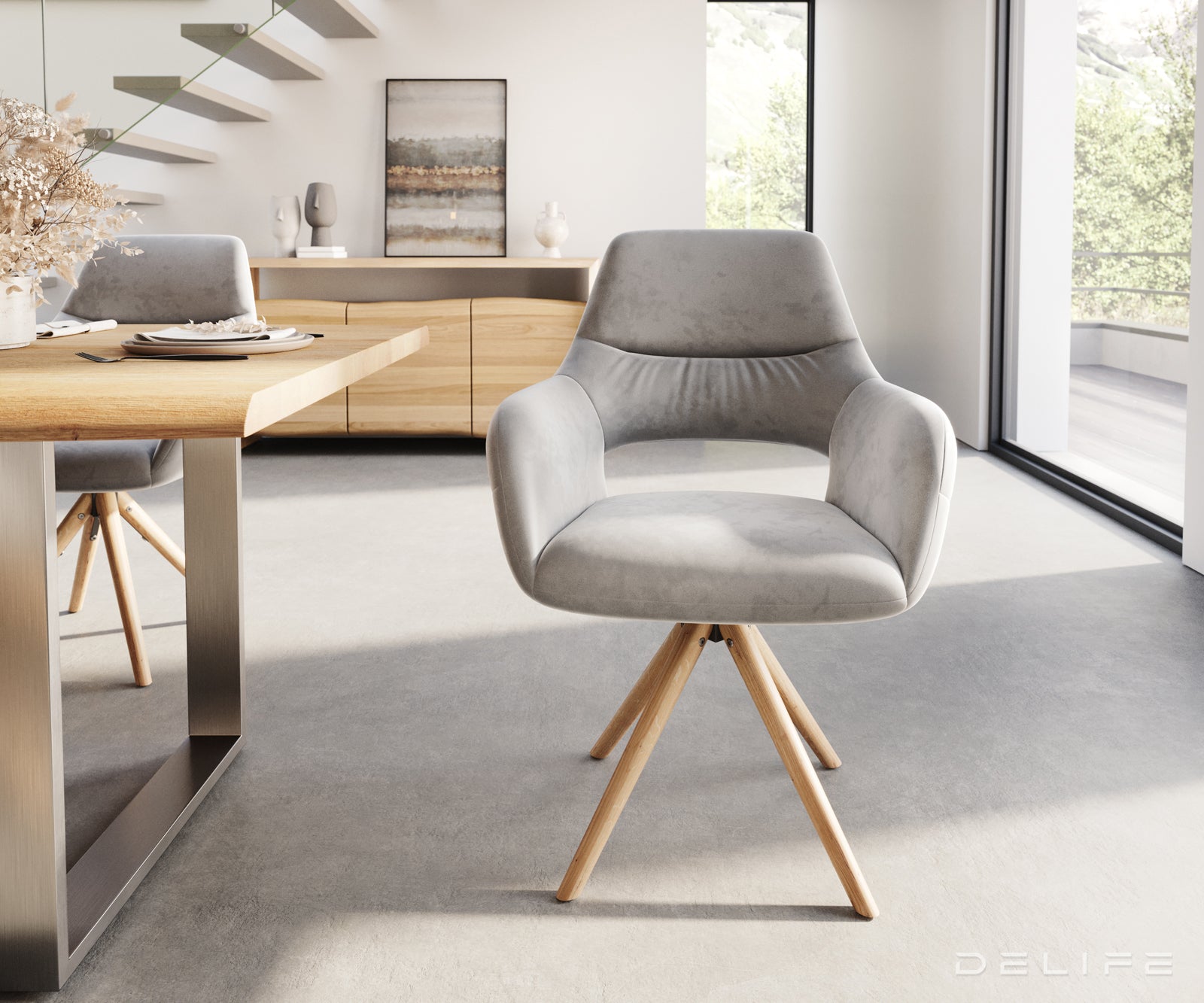 Jedilni stol Yago, Material: Žamet