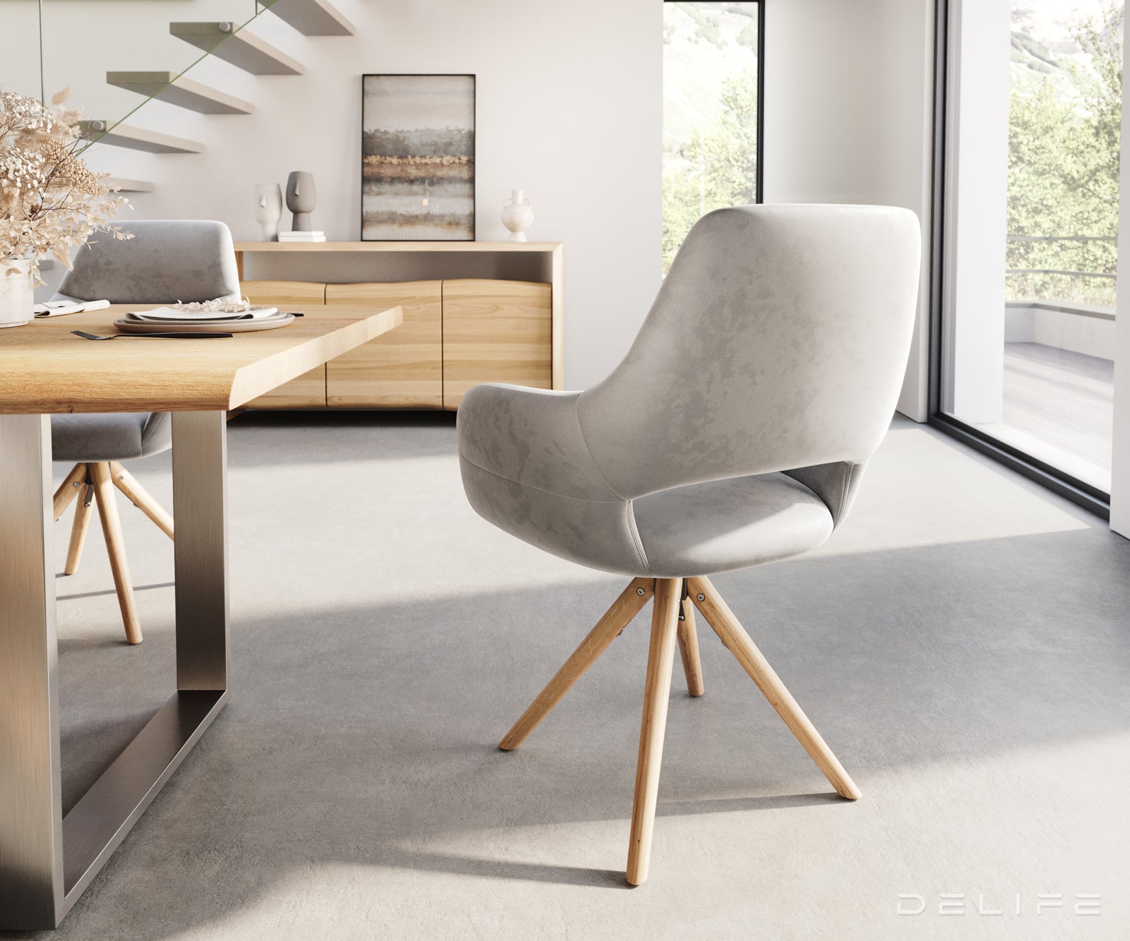 Jedilni stol Yago, Material: Žamet