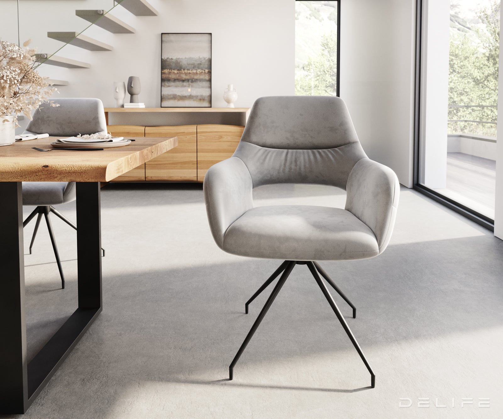 Jedilni stol Yago, Material: Žamet