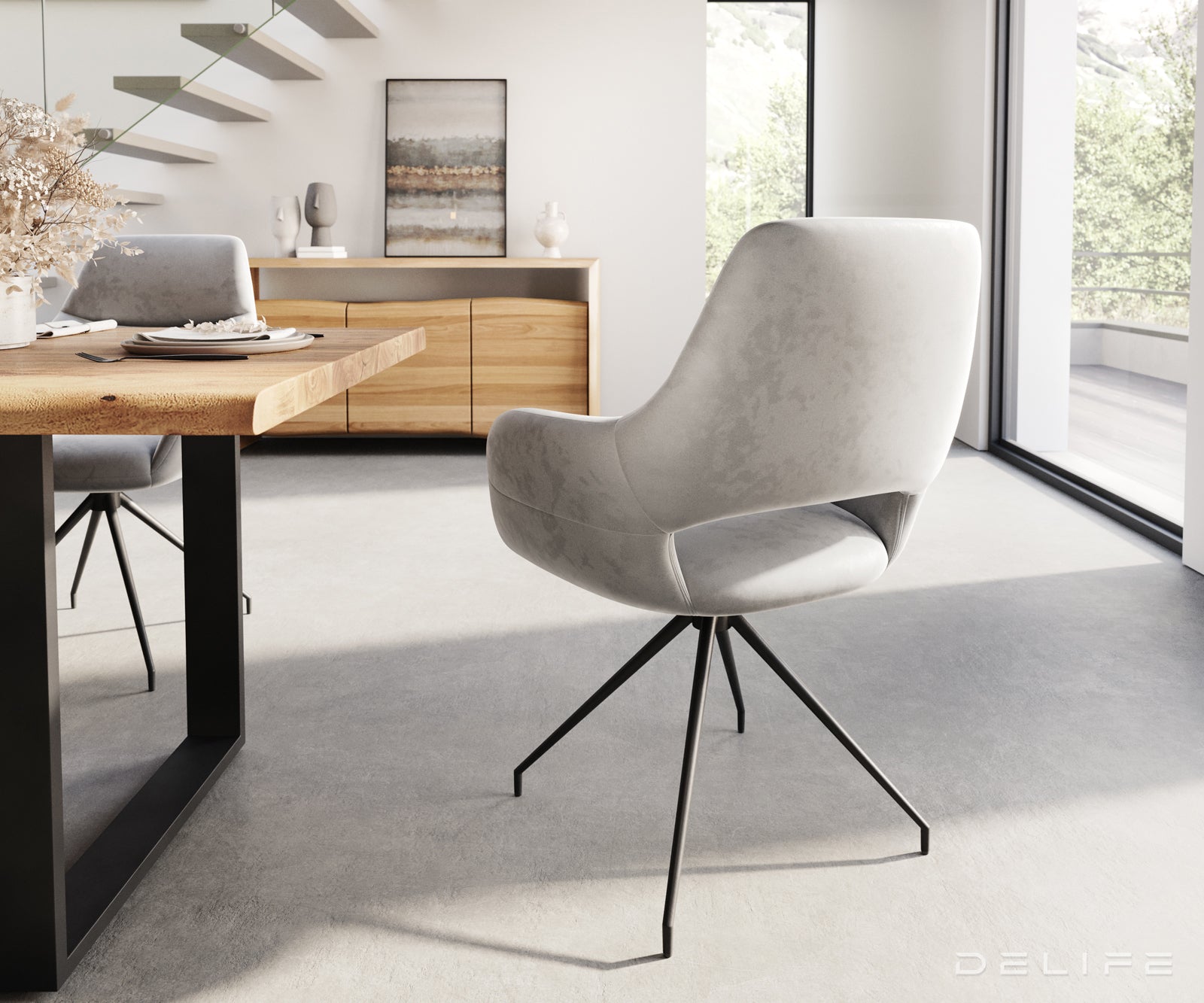 Jedilni stol Yago, Material: Žamet