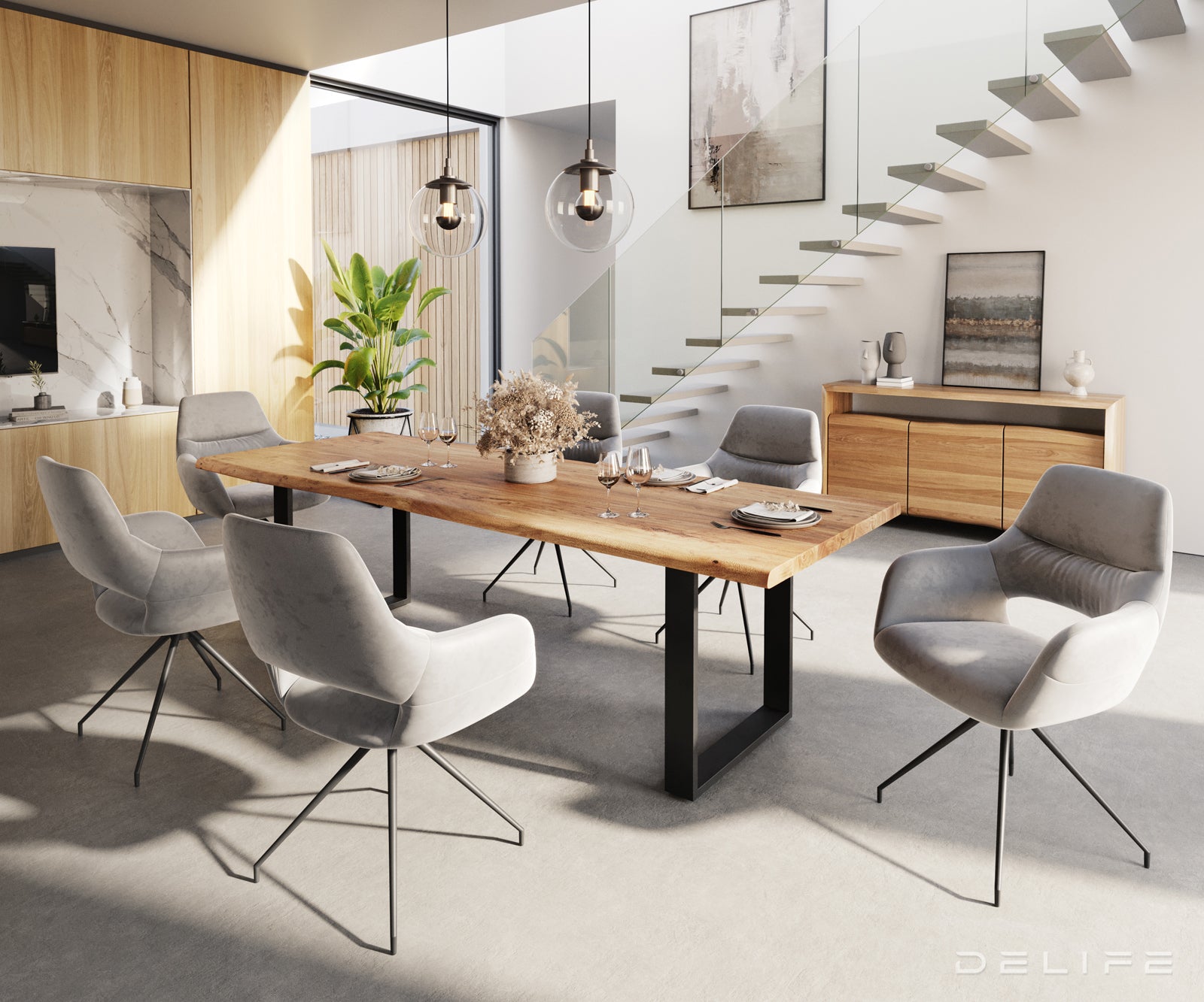 Jedilni stol Yago, Material: Žamet