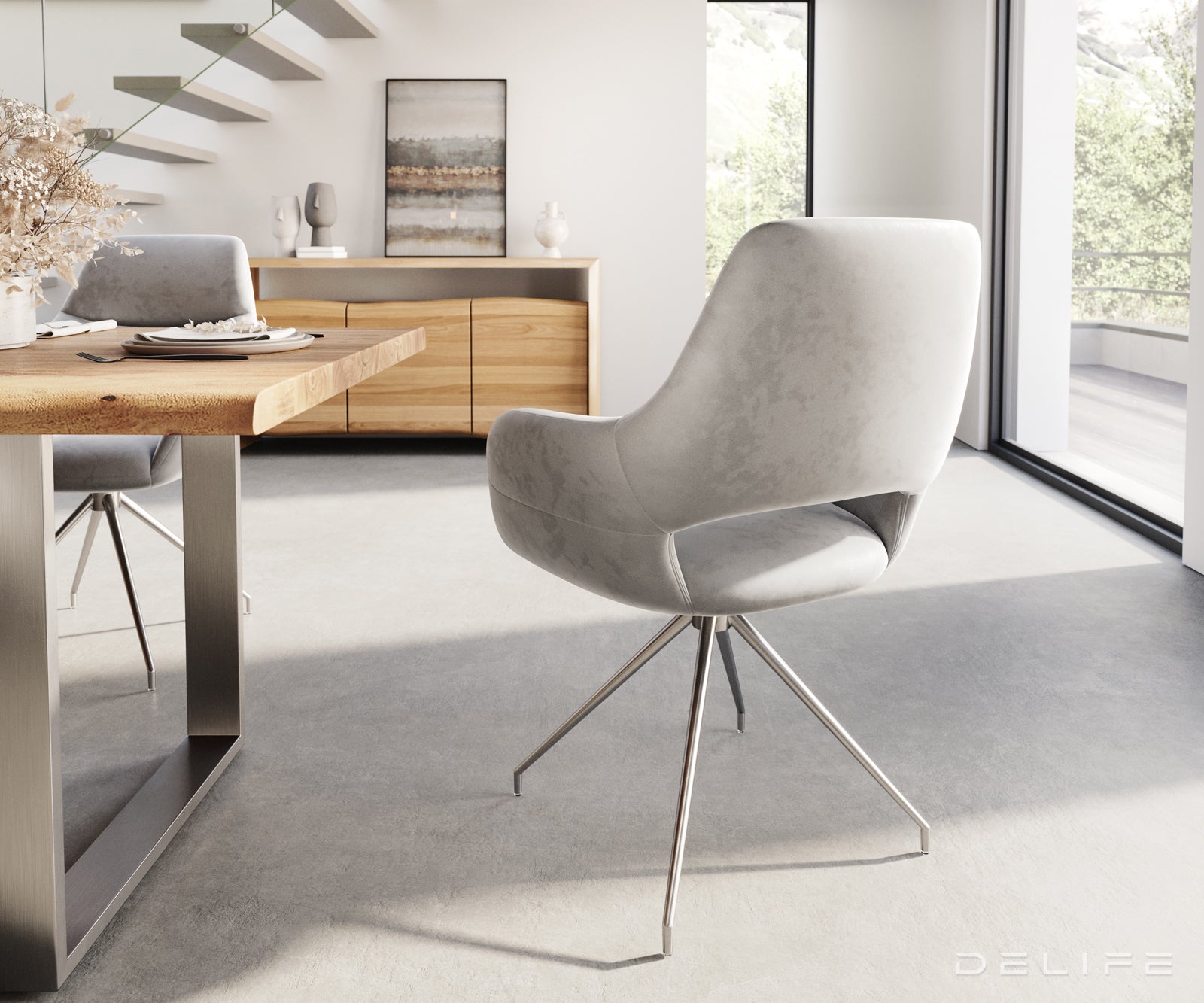 Jedilni stol Yago, Material: Žamet