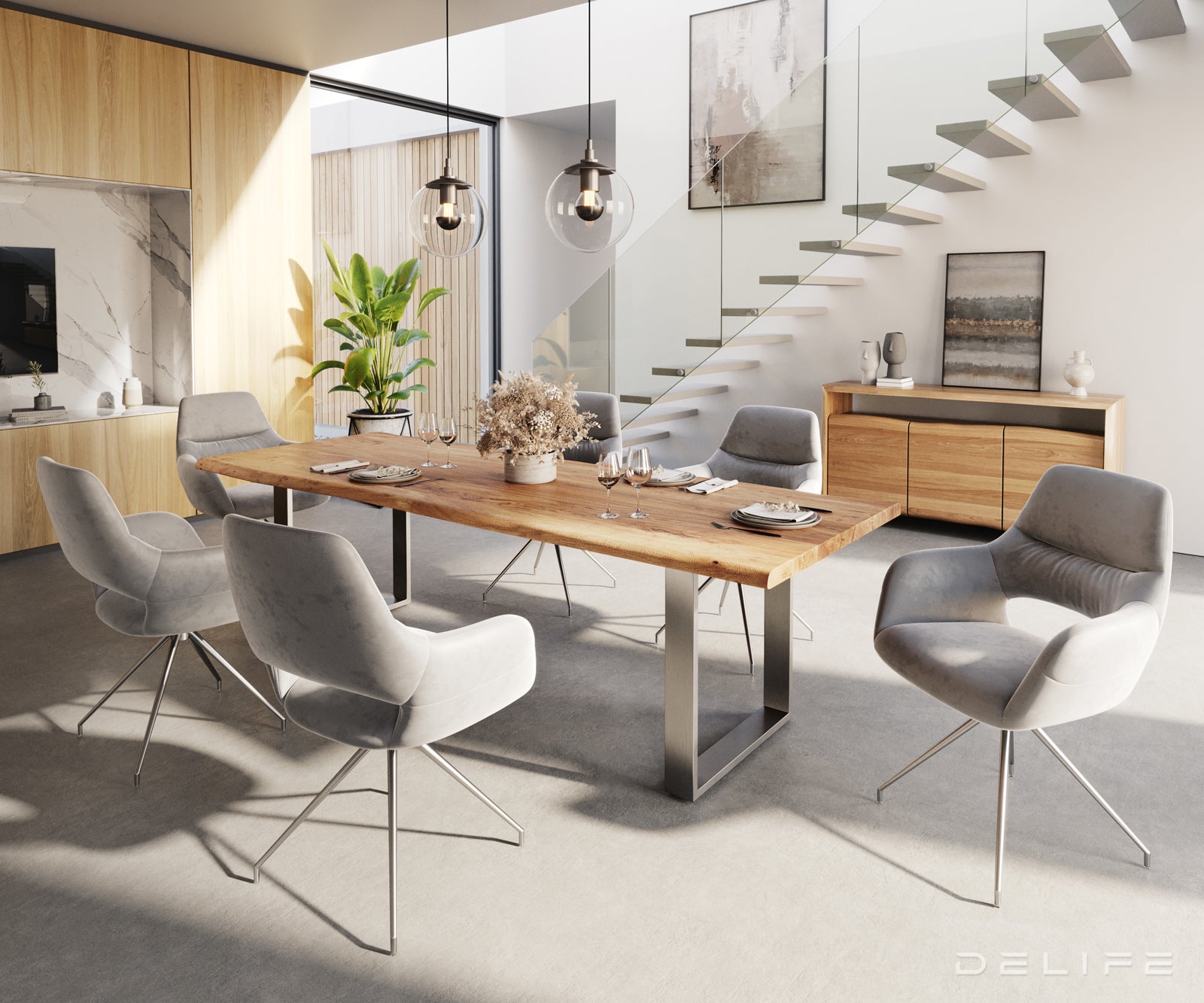 Jedilni stol Yago, Material: Žamet