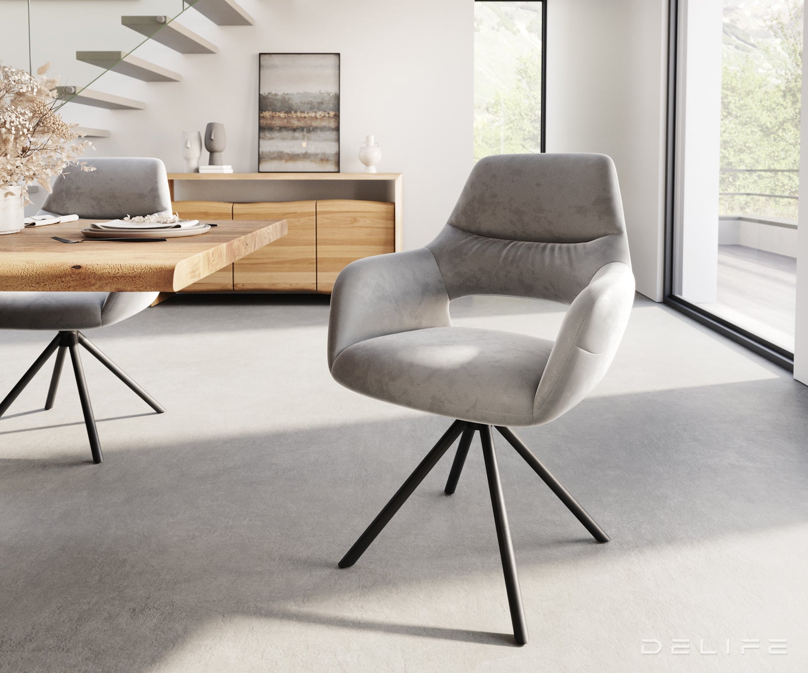 Jedilni stol Yago, Material: Žamet