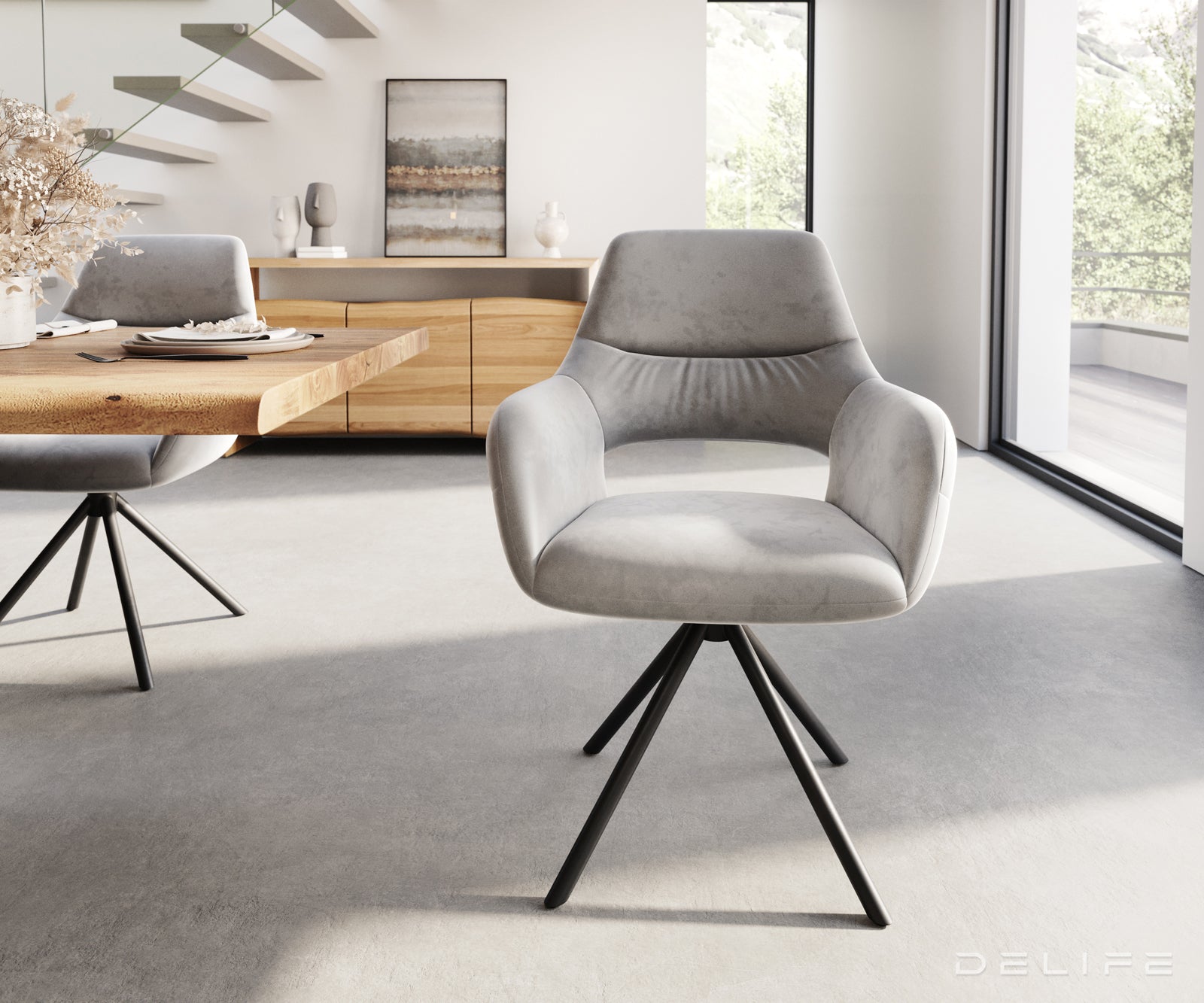 Jedilni stol Yago, Material: Žamet