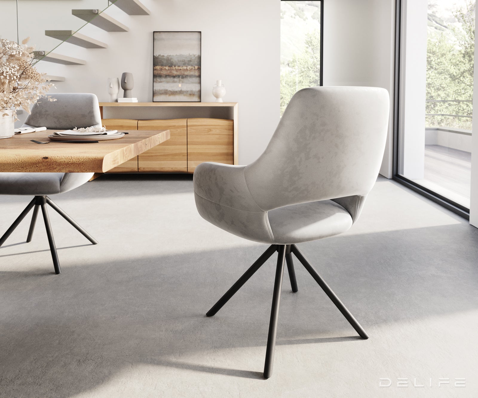 Jedilni stol Yago, Material: Žamet