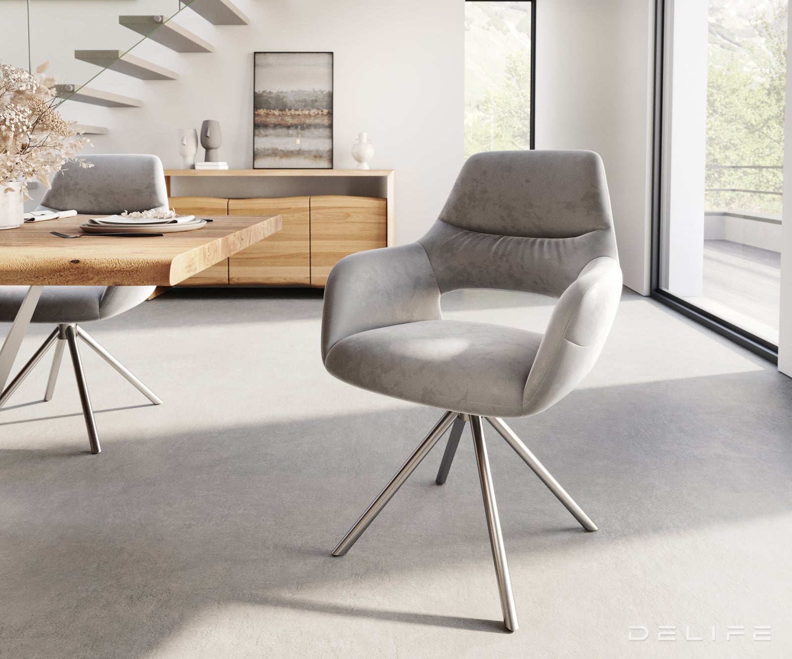 Jedilni stol Yago, Material: Žamet