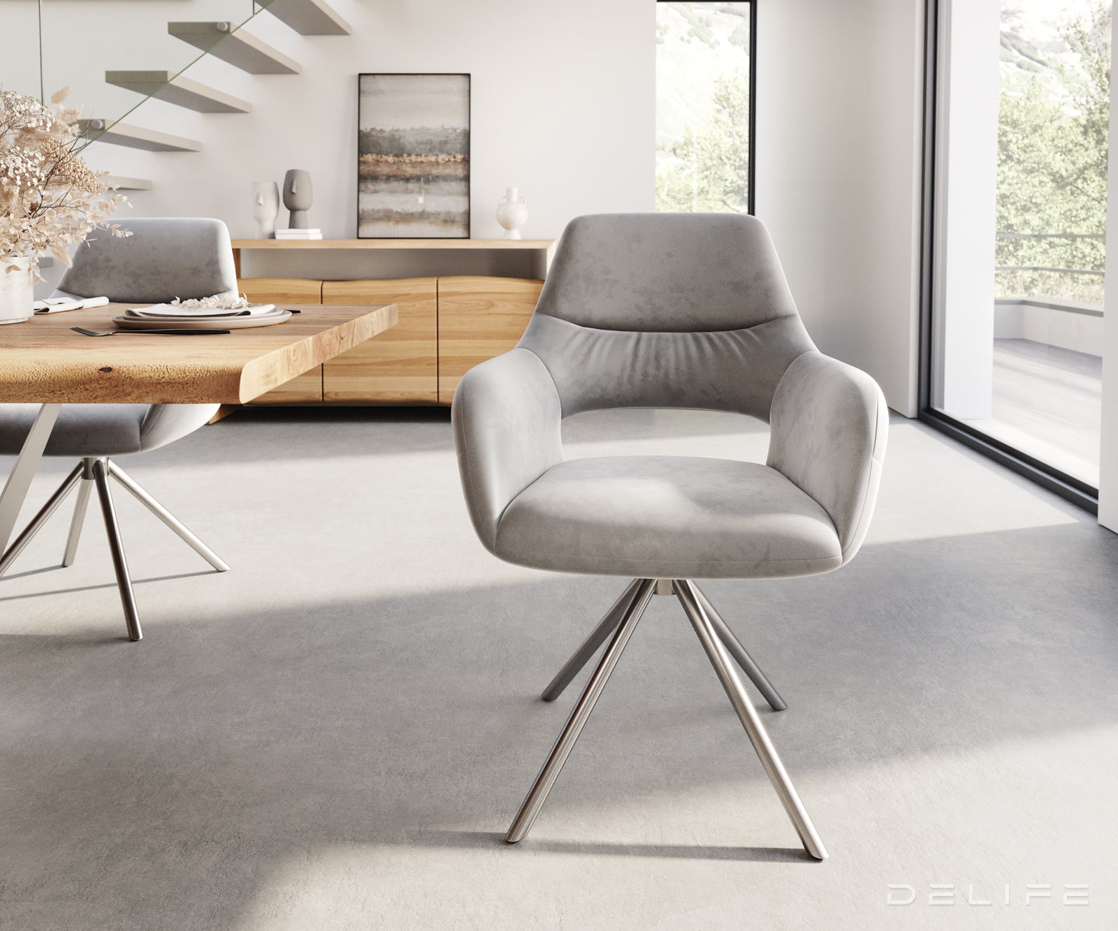 Jedilni stol Yago, Material: Žamet