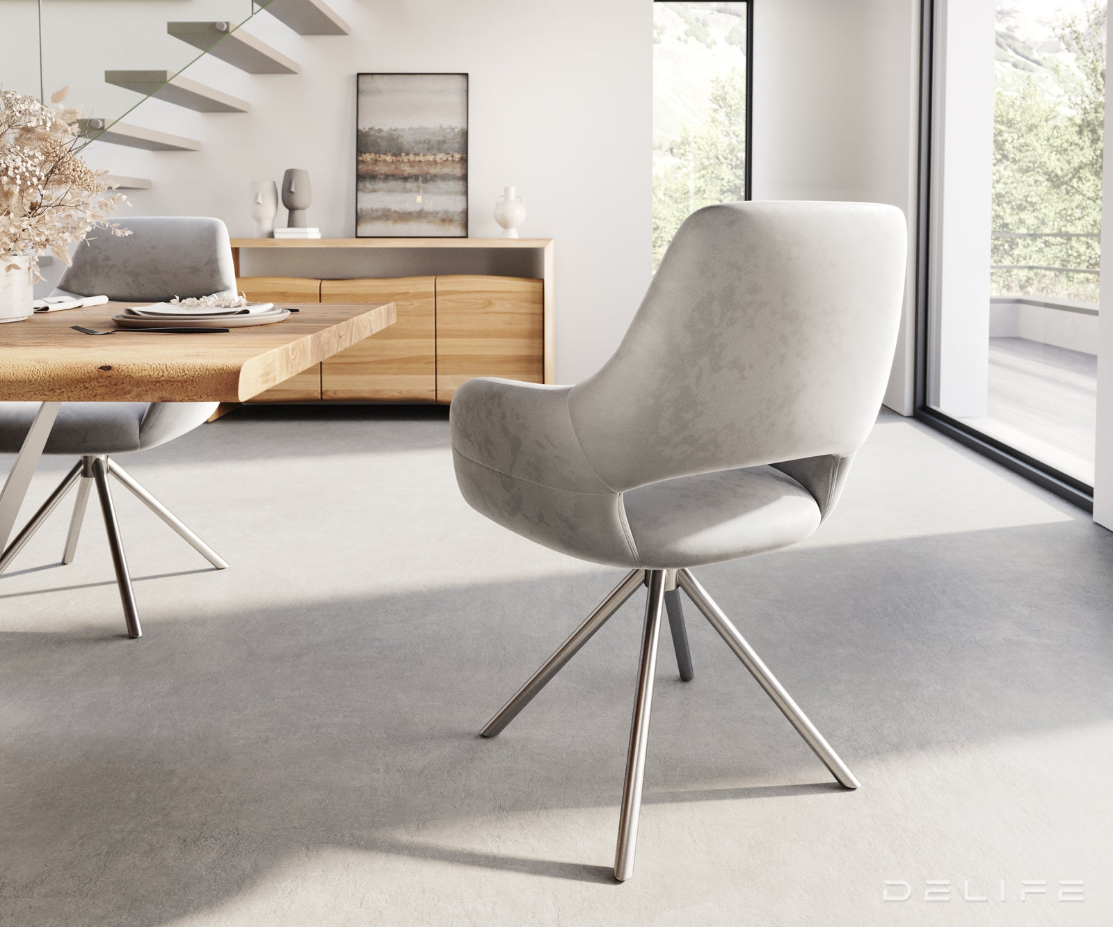 Jedilni stol Yago, Material: Žamet