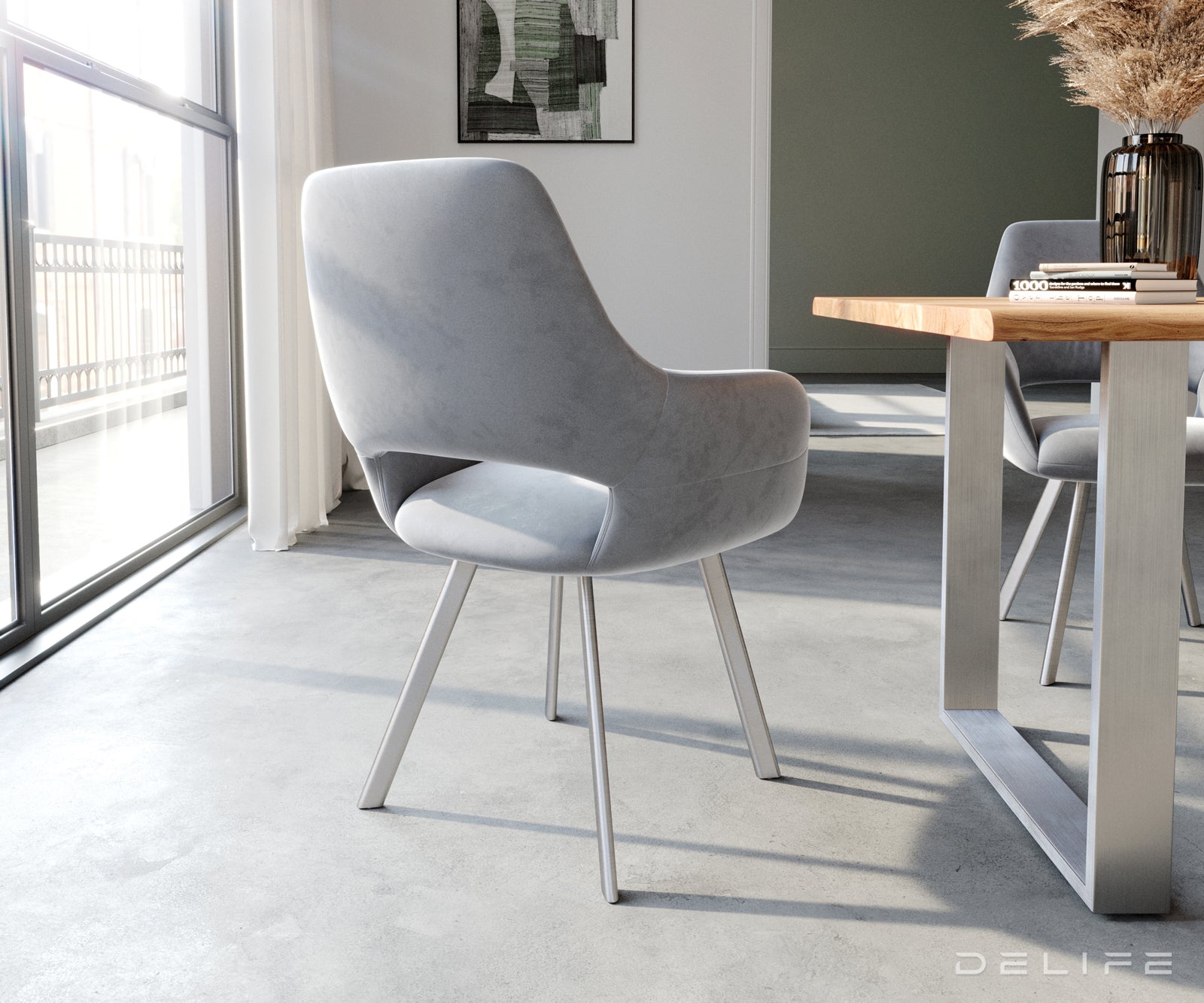 Jedilni stol Yago, Material: Žamet