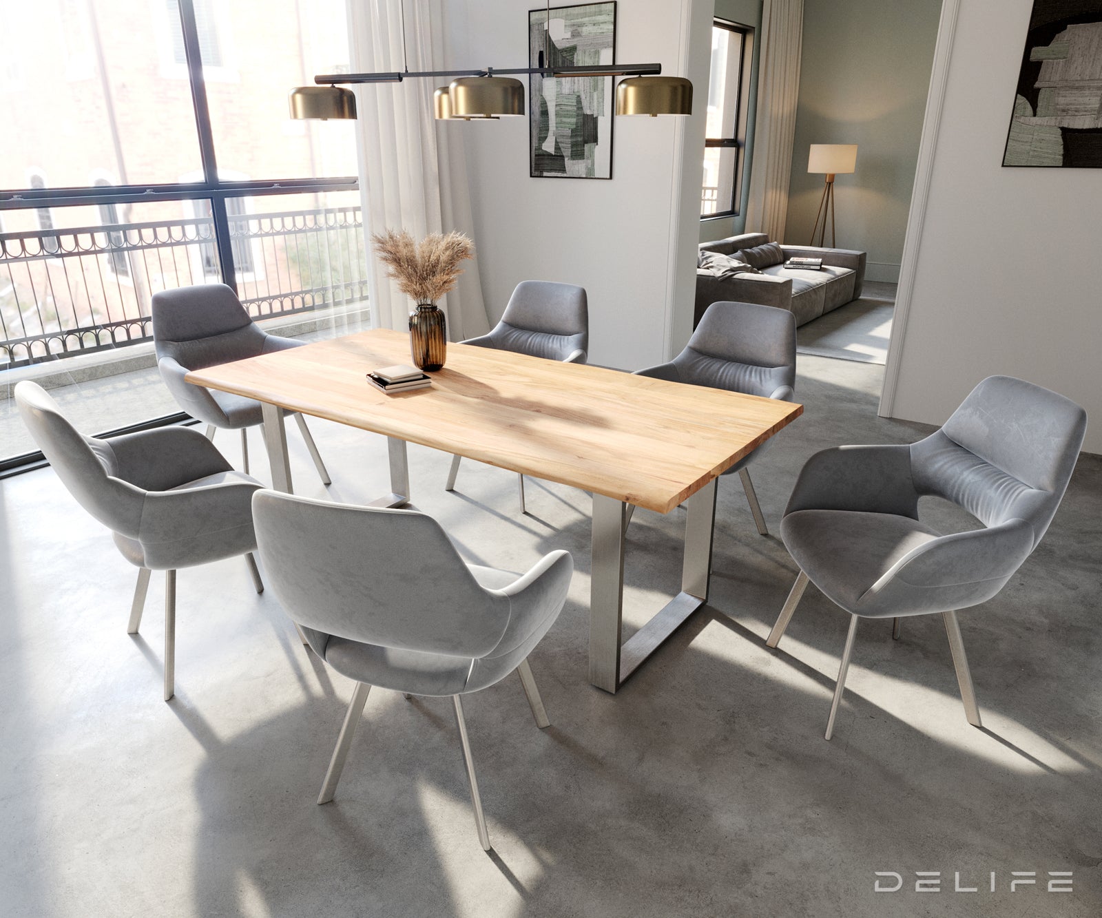 Jedilni stol Yago, Material: Žamet