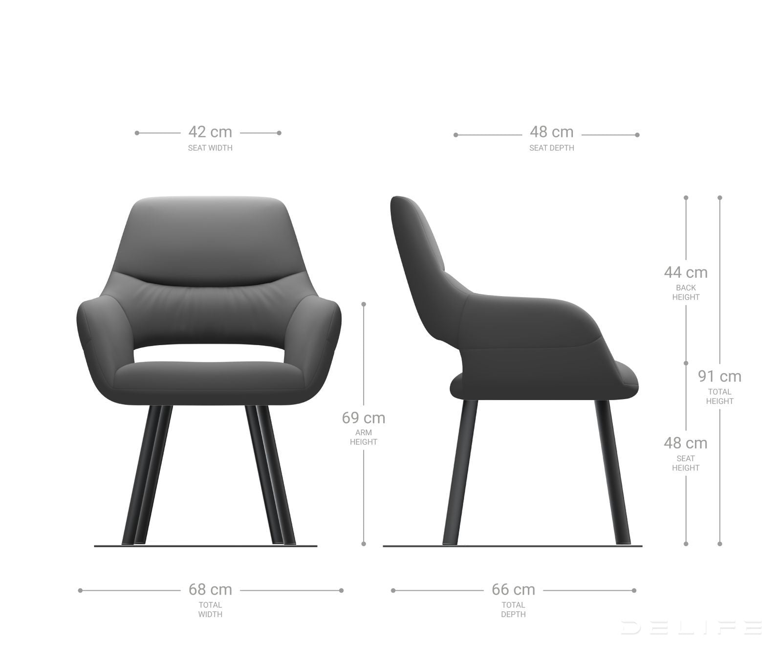 Jedilni stol Yago, Material: Žamet