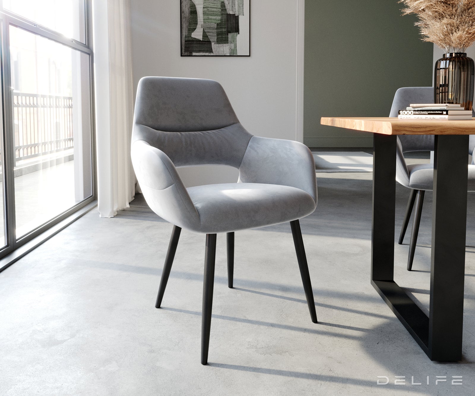 Jedilni stol Yago, Material: Žamet