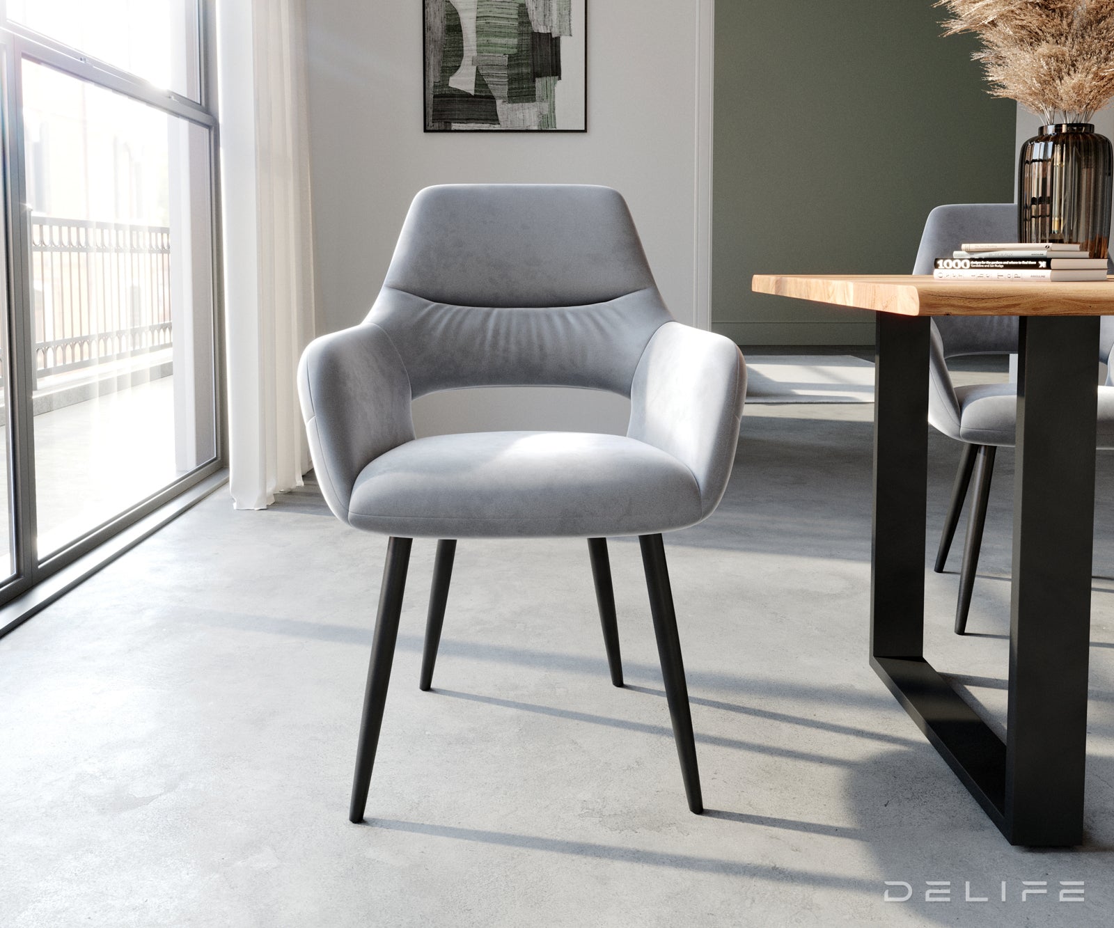 Jedilni stol Yago, Material: Žamet