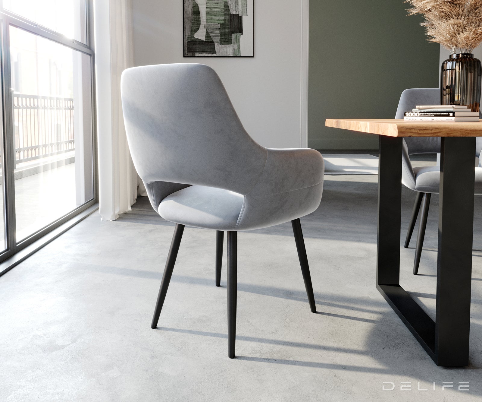 Jedilni stol Yago, Material: Žamet