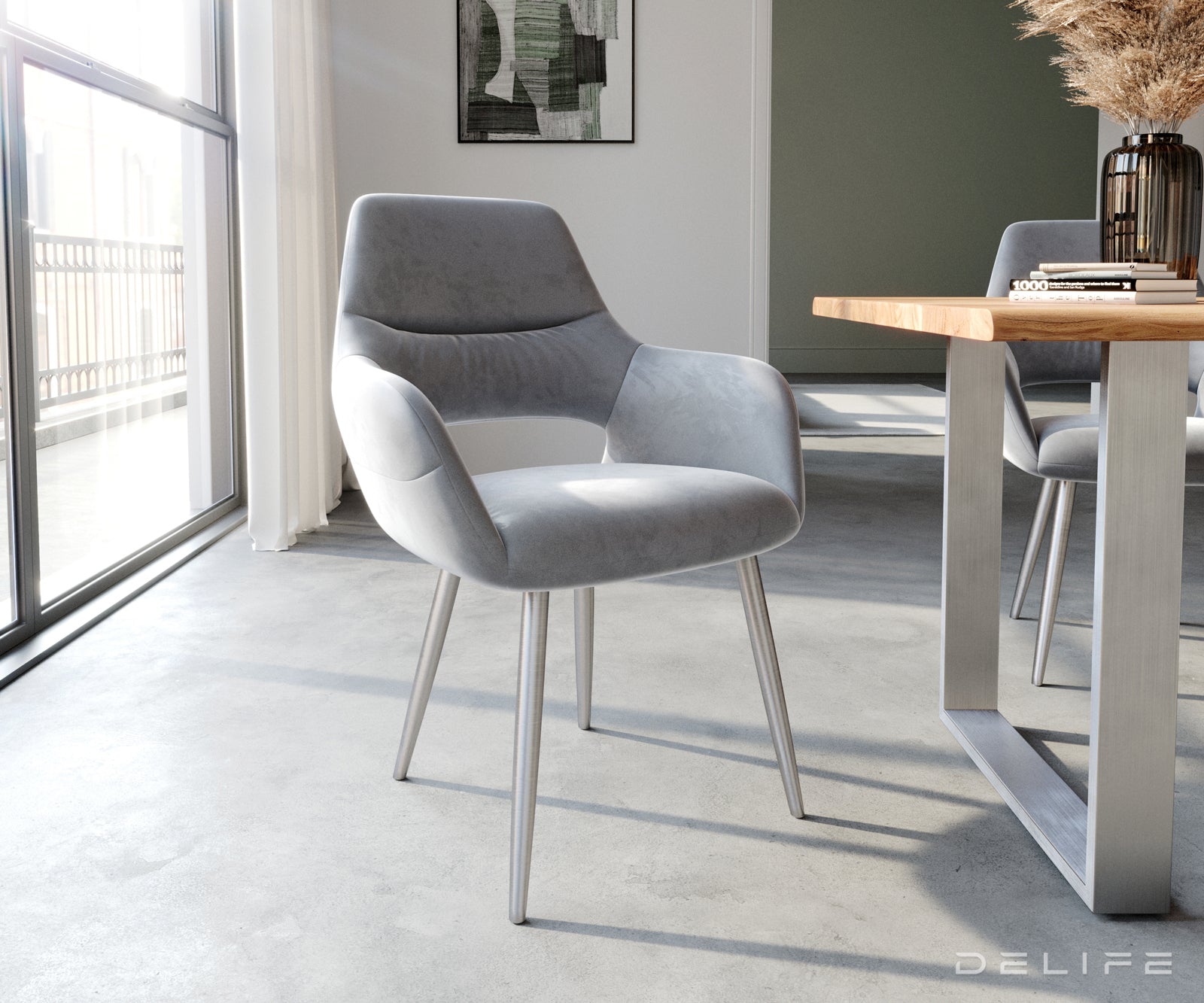 Jedilni stol Yago, Material: Žamet