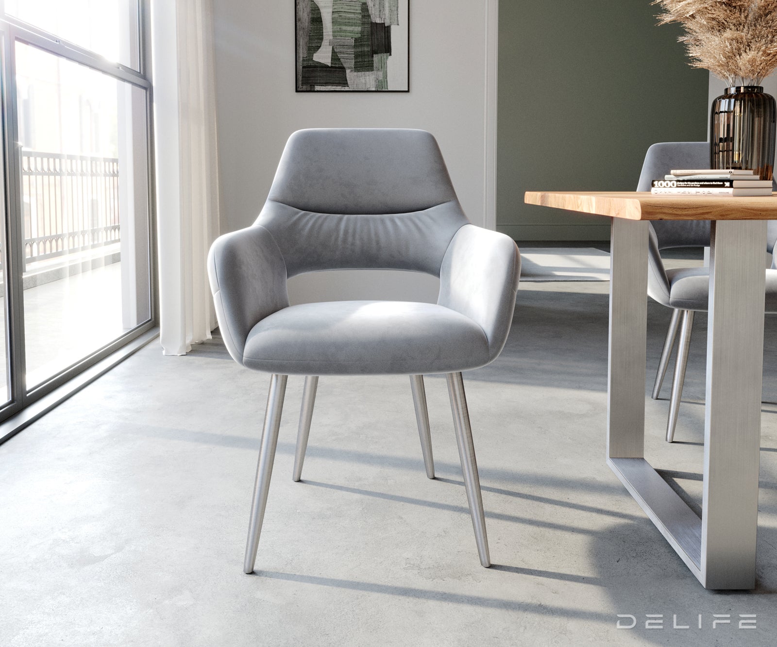 Jedilni stol Yago, Material: Žamet