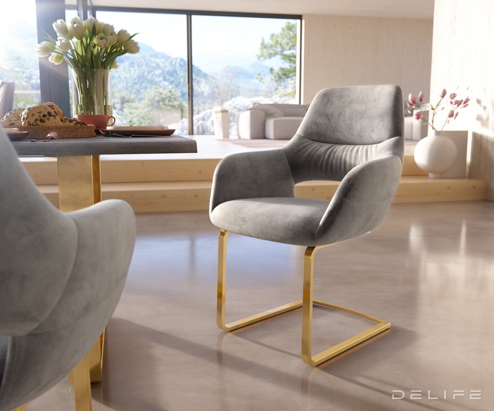 Jedilni stol Yago, Material: Žamet