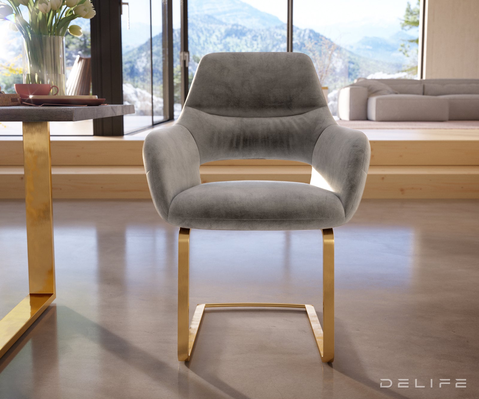 Jedilni stol Yago, Material: Žamet