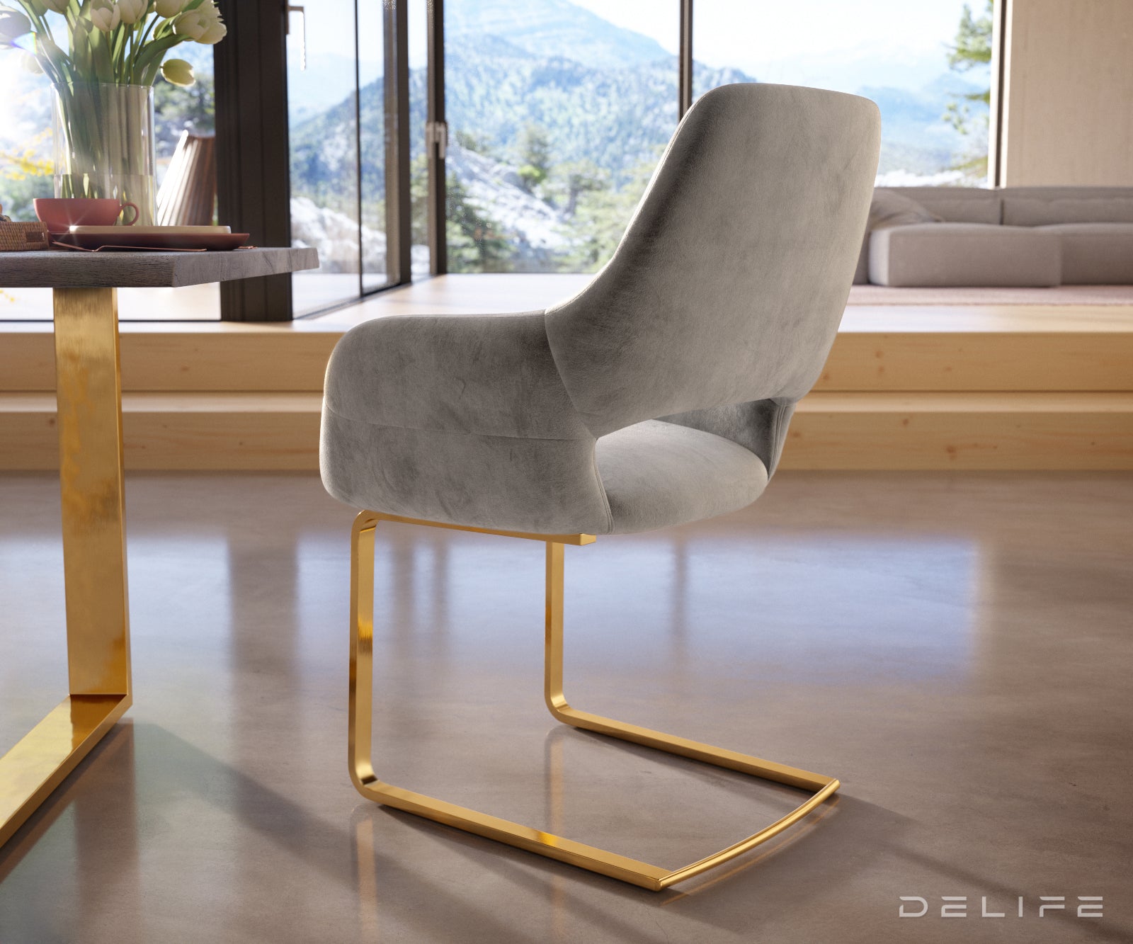 Jedilni stol Yago, Material: Žamet