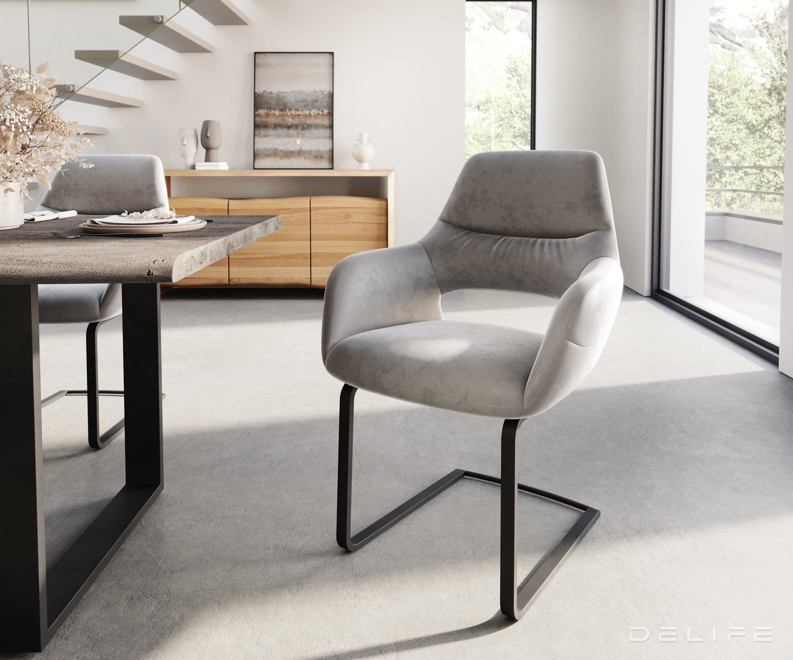 Jedilni stol Yago, Material: Žamet