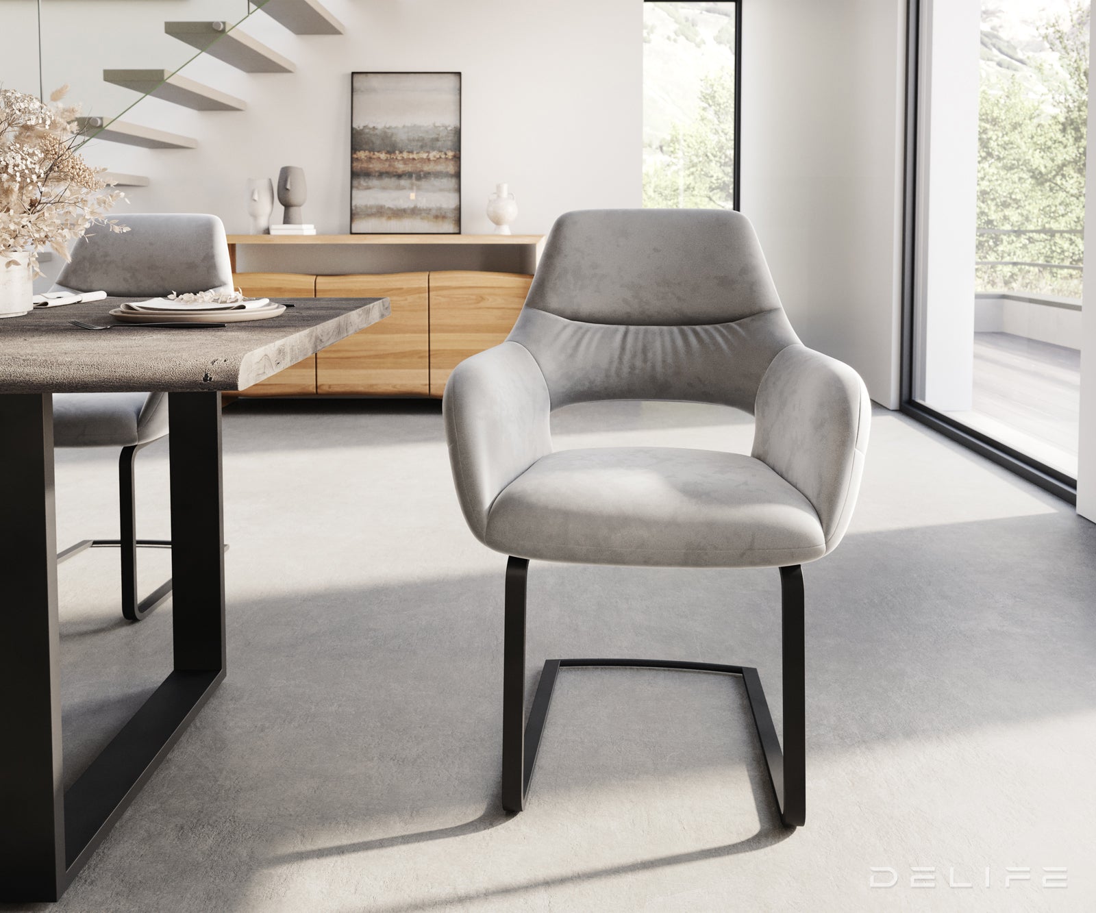 Jedilni stol Yago, Material: Žamet