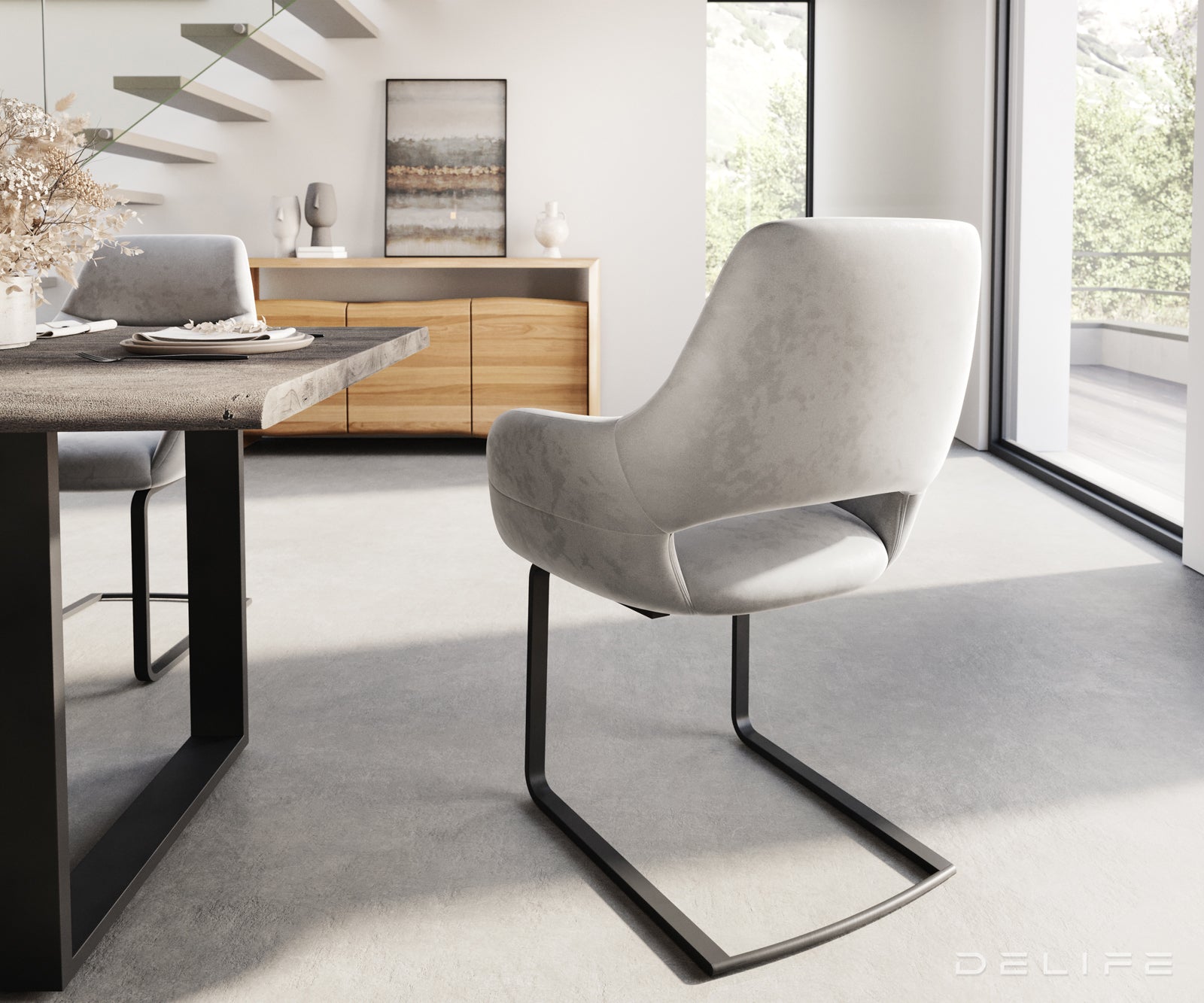 Jedilni stol Yago, Material: Žamet