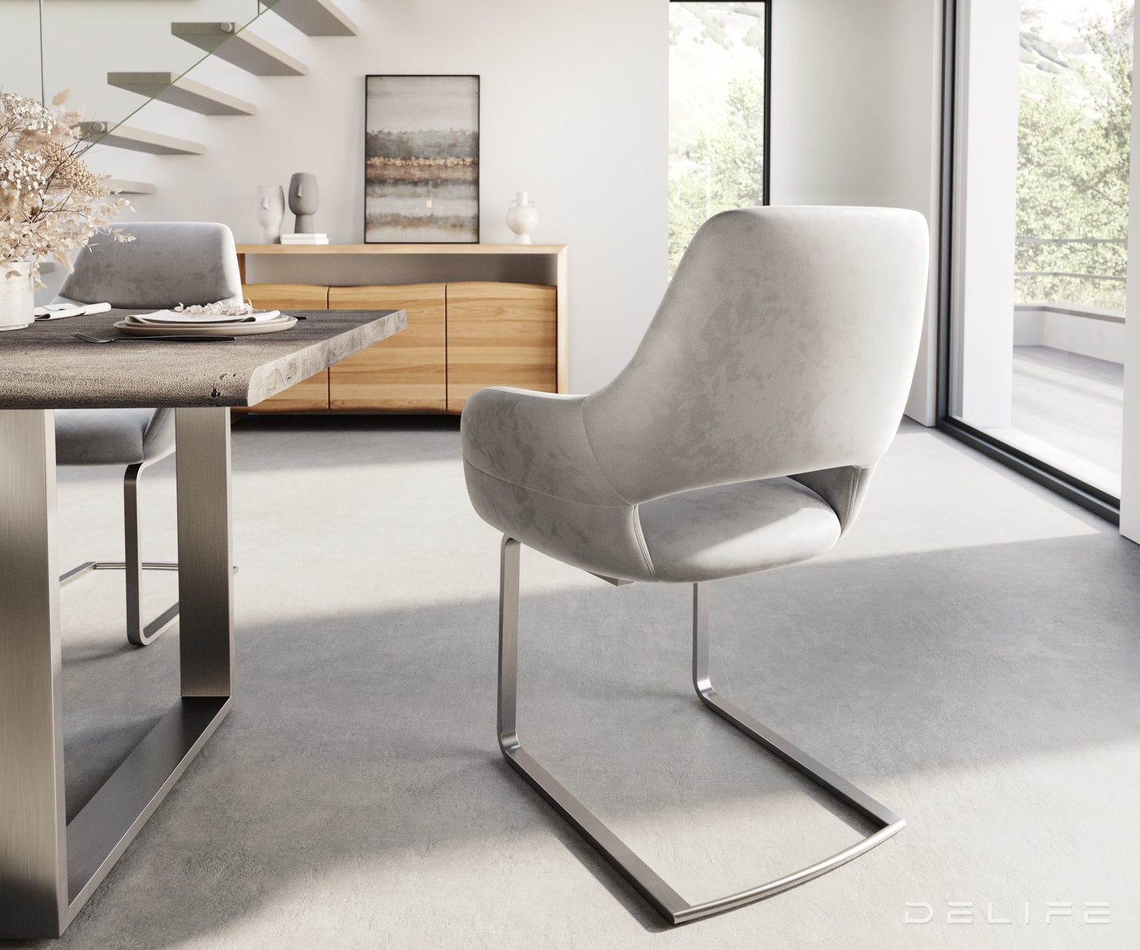 Jedilni stol Yago, Material: Žamet